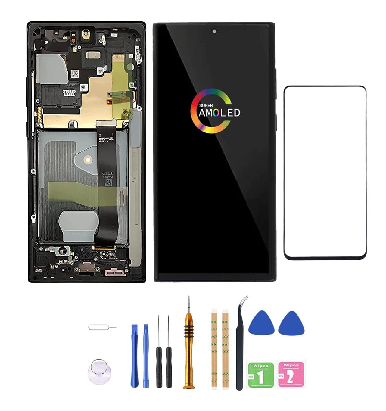 [Support Fingerprint Function ] Amoled LCD for Samsung Galaxy Note 20Ultra 5G Digitizer Screen LCD Display Touch Assembly Replacement SM-N985 N985A N985F N985P N985R4 T U V W by Qvouaw Black