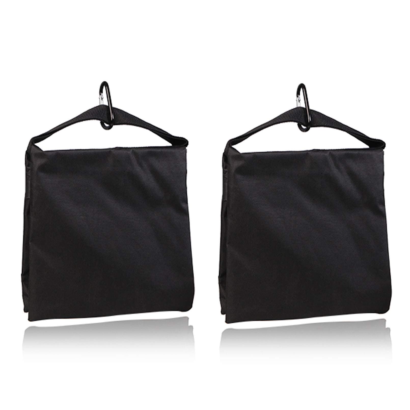 Heavy Duty Sandbag Weight Bags Photo Studio Empty Saddlebag, for Photography Light Stand Tripod Props, Outdoor Patio, Indoor, Sports (Black) -2 Packs Set