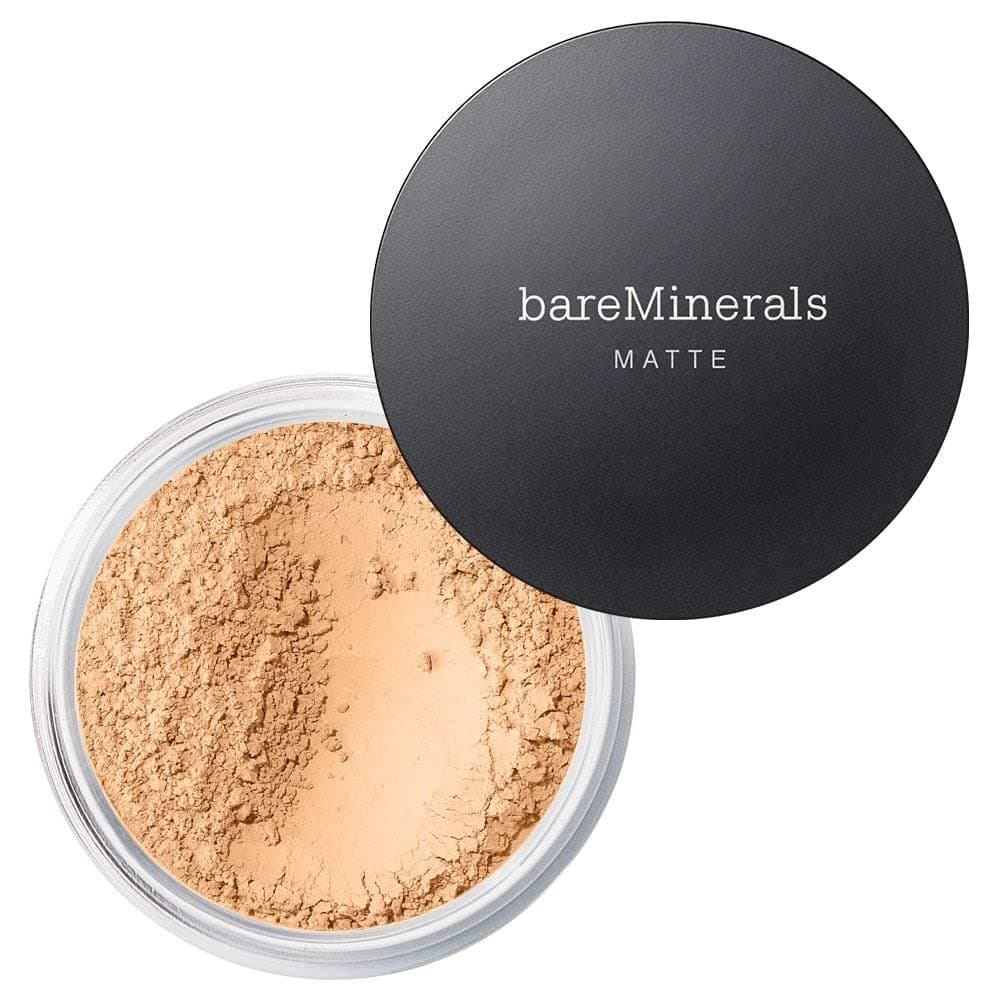 bareMinerals Original Matte Loose Powder Foundation SPF 15, Clean Mineral Powder Face Makeup, Sheer-to-Full Coverage, Reduces Shine, Dermatologist-Tested, Skin-improving Makeup For Sensitive Skin