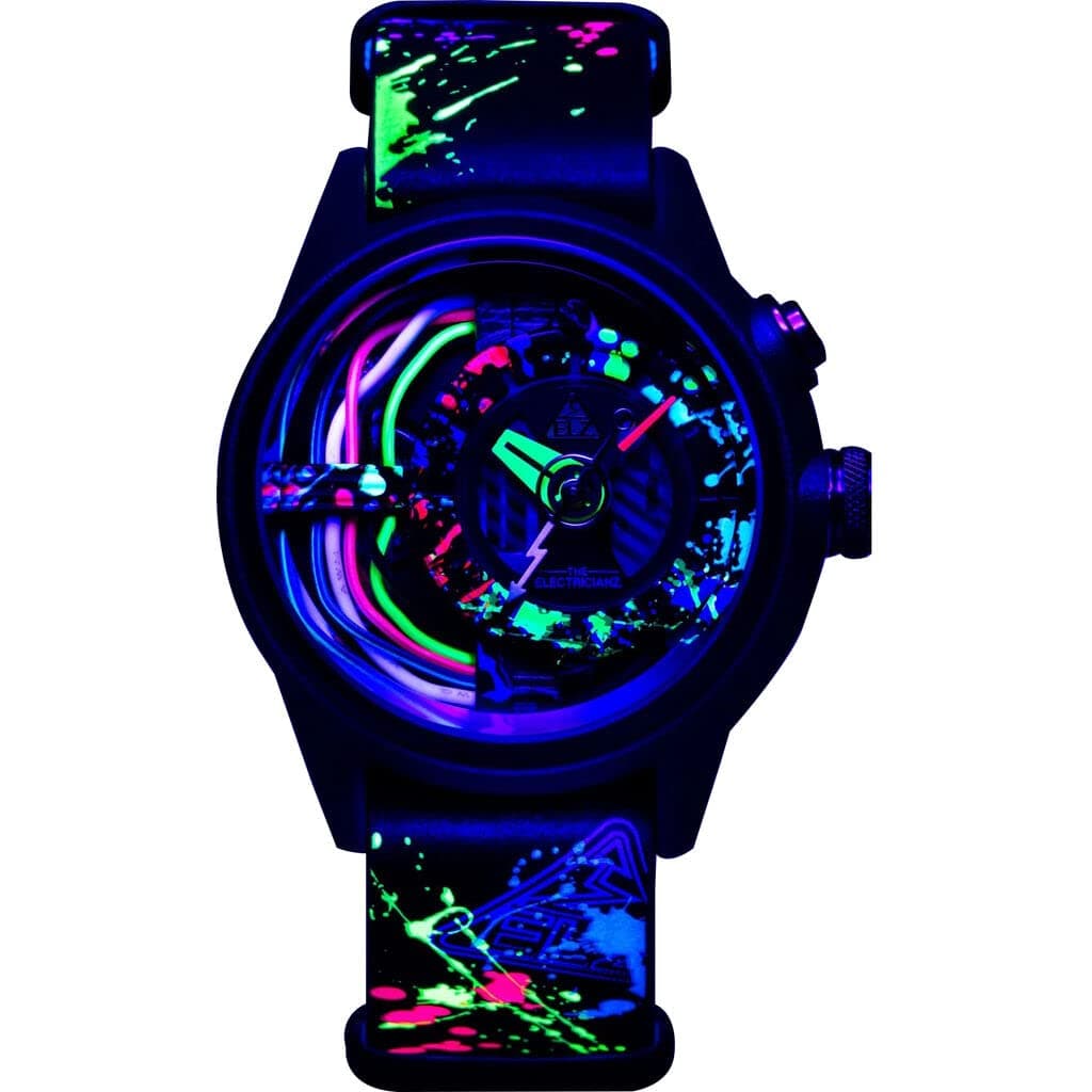 The Electricianz The Neon Z Limited Edition 4 LED Light Round Dial Men's Watch -ZZ-A1A/08-NLD