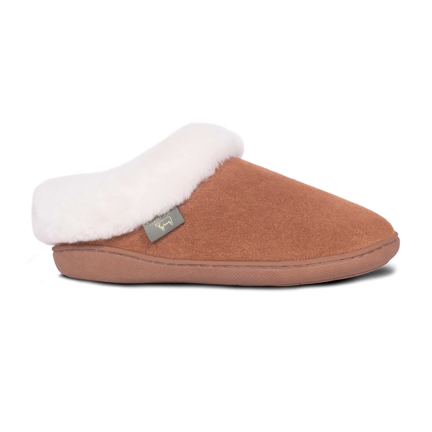 Cloud Nine Women’s Sunrise Sheepskin Scuff - Slip-On Sheepskin Slippers for Women with Durable Suede Upper and Rubber Sole