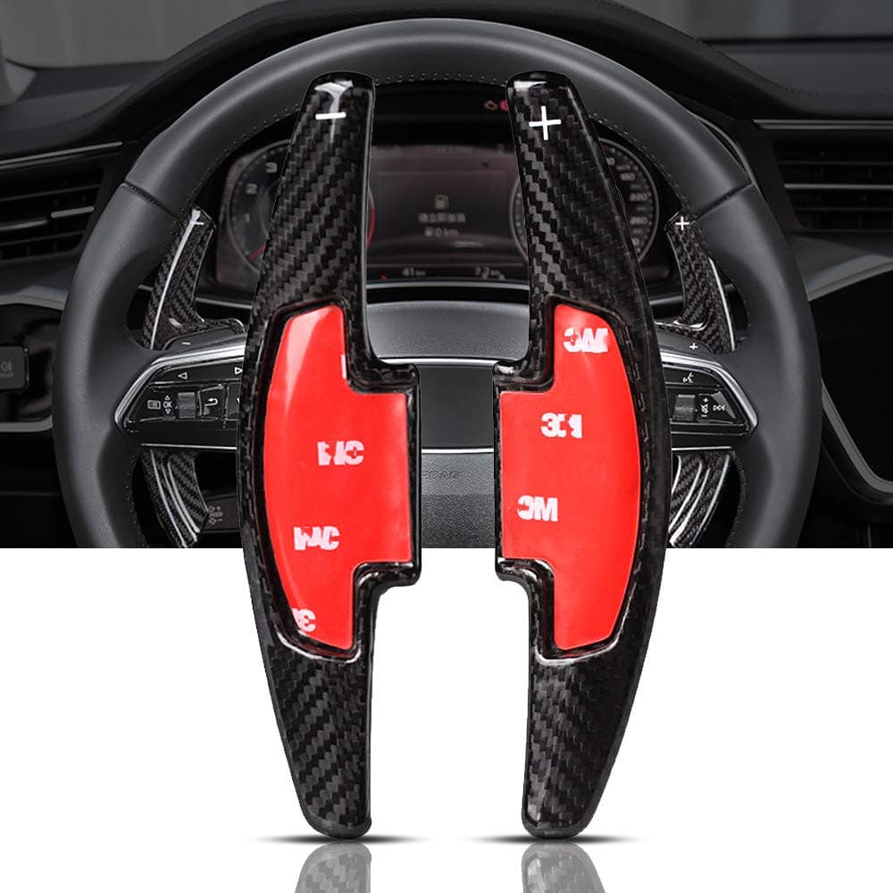 Honda Carbon Fiber Paddle Shifter Extension - Acura TLX, Accord, Fit, CR-V, Civic Steering Wheel Shift Paddles (Black)