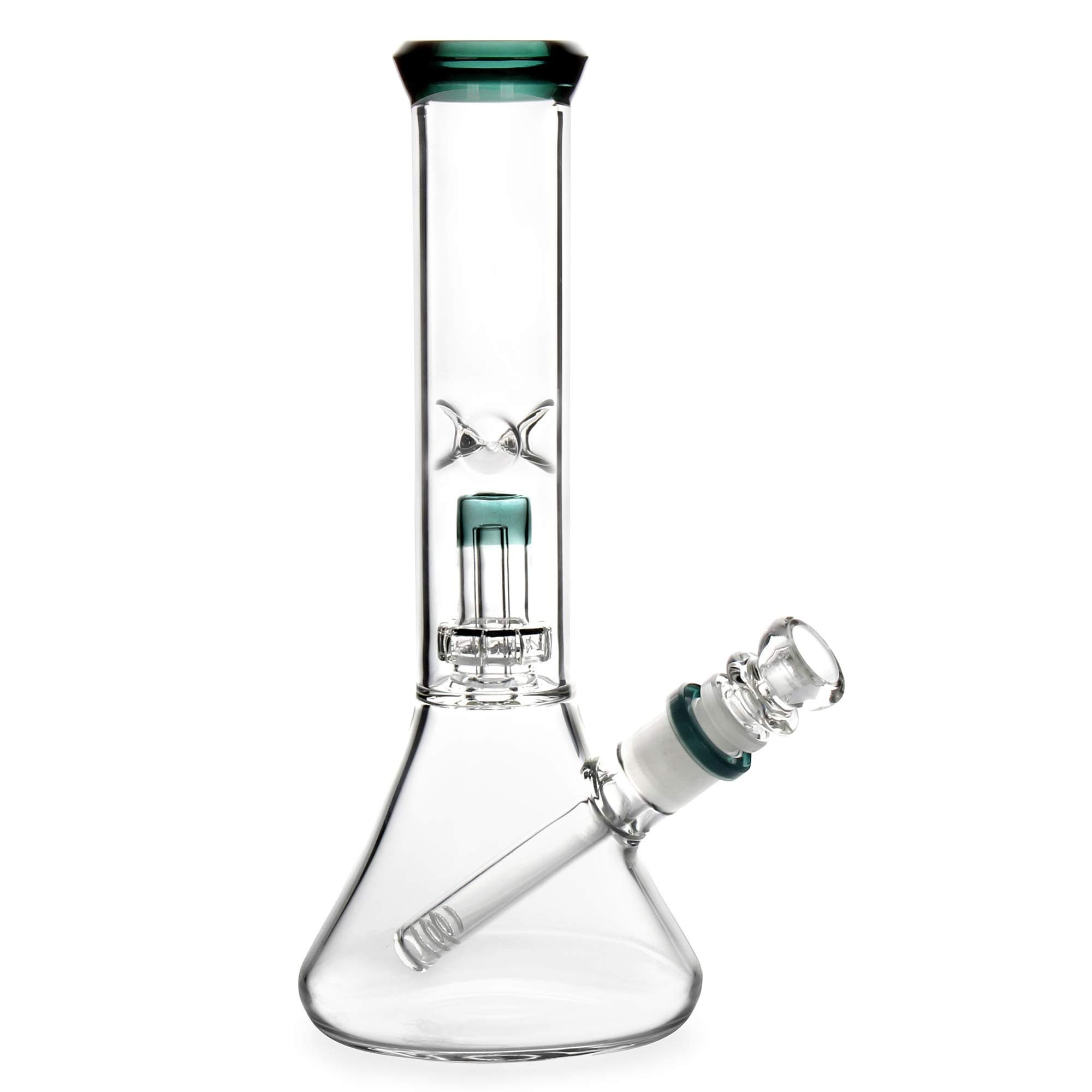 The7boX Beaker Water Bong 14.5mm Handmade Ice Glass Bongs Medium 11inch Welldown Pipes