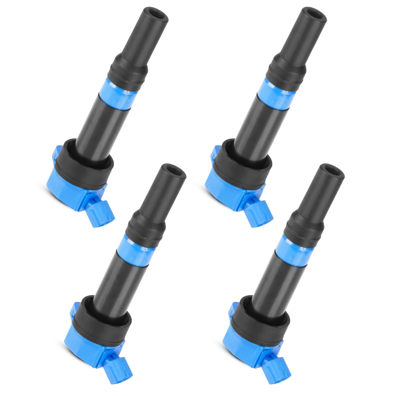 Henkeyi Set of 4 Blue Ignition Coil Pack for 2013 2014 2015 2016 2017 Hyundai Kia Ford Elantra Forte Soul C-Max 2L L4 Replacement for UF651 11788511