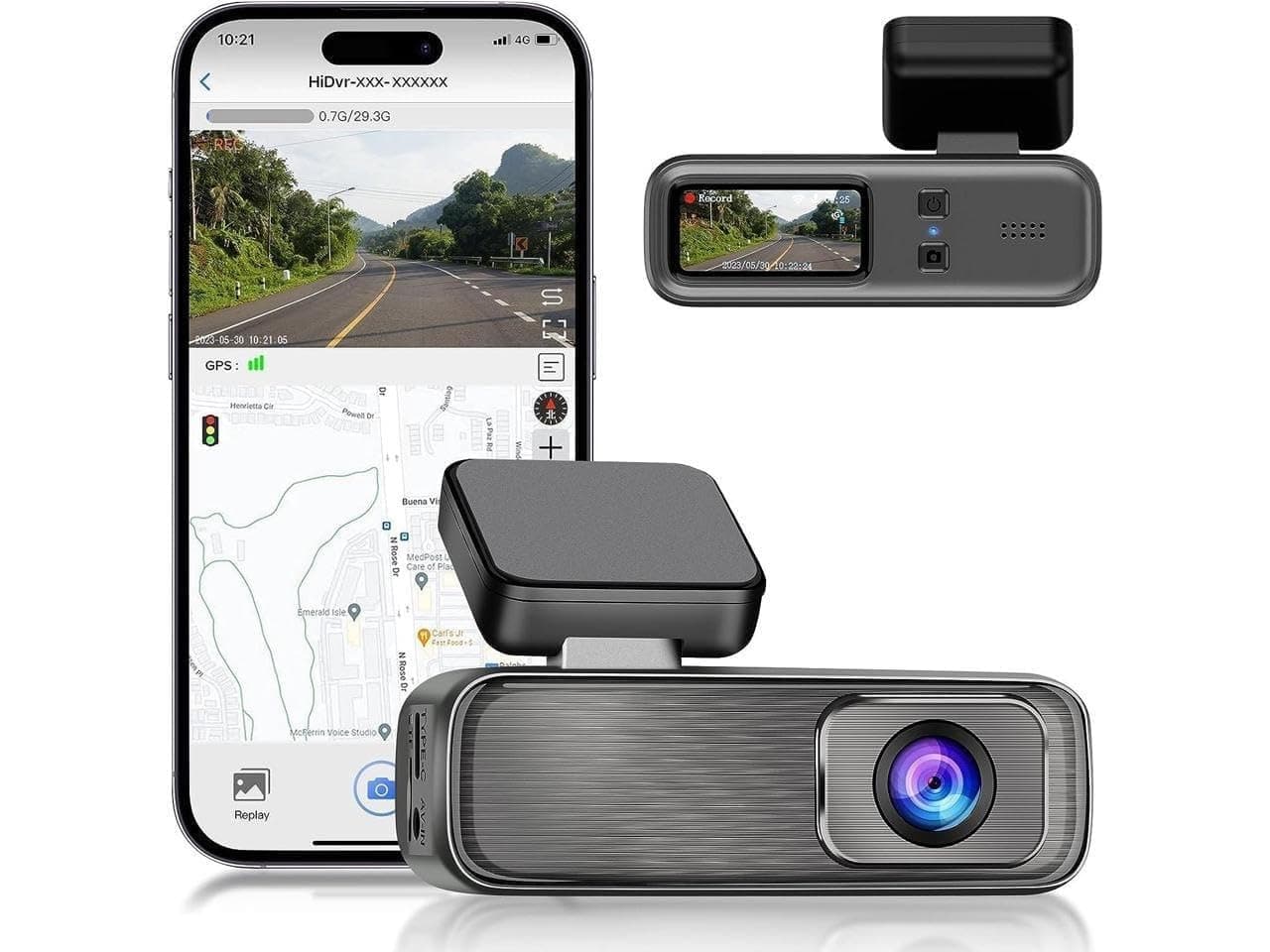 CAMFIRE Metal Dash Cam Front 2K Full HD for Car with 1.5 IPS Screen Dash cam Car Camera 145° Wide Angle Lens & WDR Night Vision G-Sensor Loop Recording Supports 256GB
