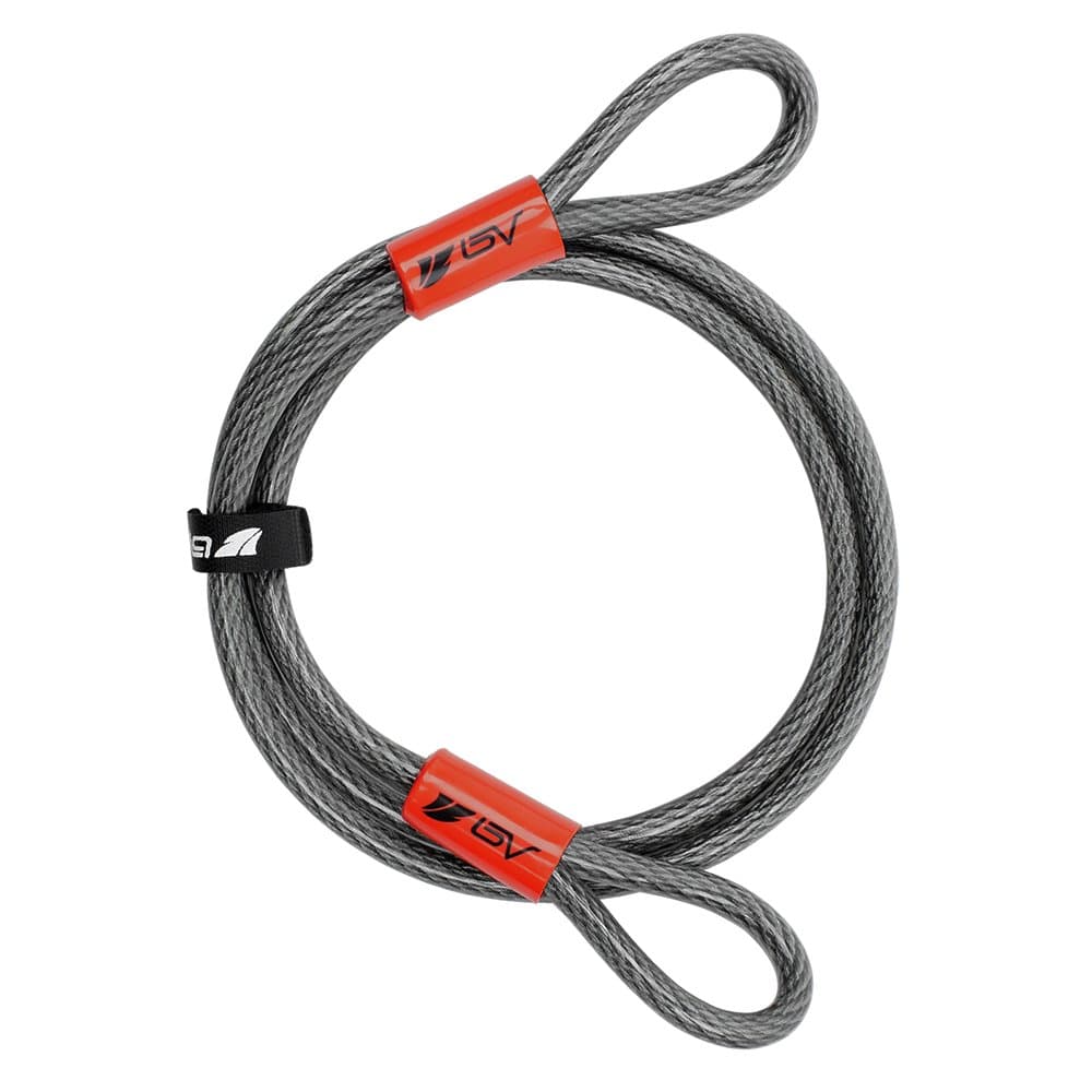 BV 7FT Heavy-Duty Security Cable Lock with Loops – Extra Thick 10mm (3/8") Braided Steel, Cut-Resistant & Weatherproof Wire Cable for Padlock, Gate, Bike, Motorcycle & Outdoor Equipment