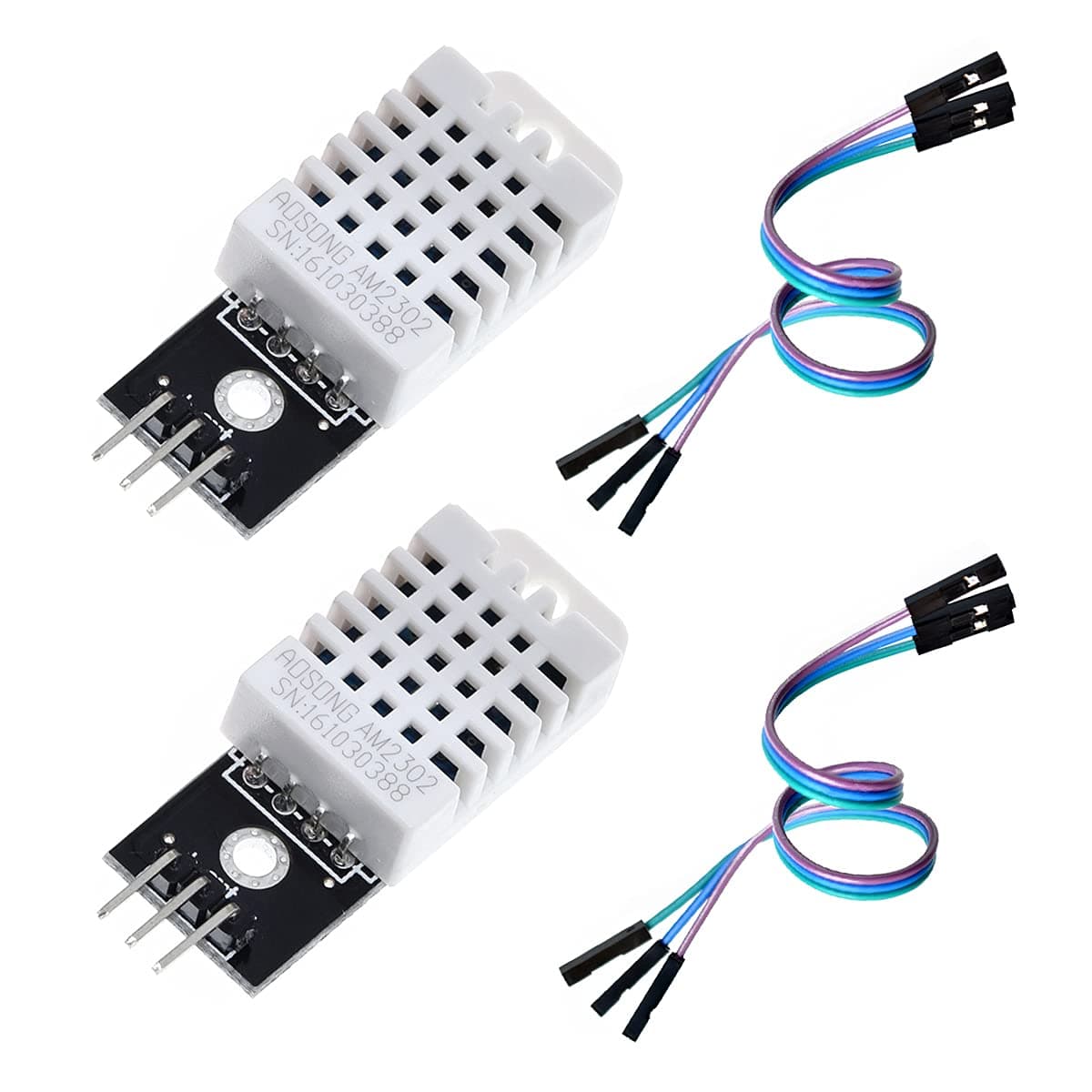 HiLetgo 2pcs DHT22/AM2302 Digital Temperature and Humidity Sensor Module Temperature Humidity Monitor Sensor Replace SHT11 SHT15 for Arduino Electronic Practice DIY