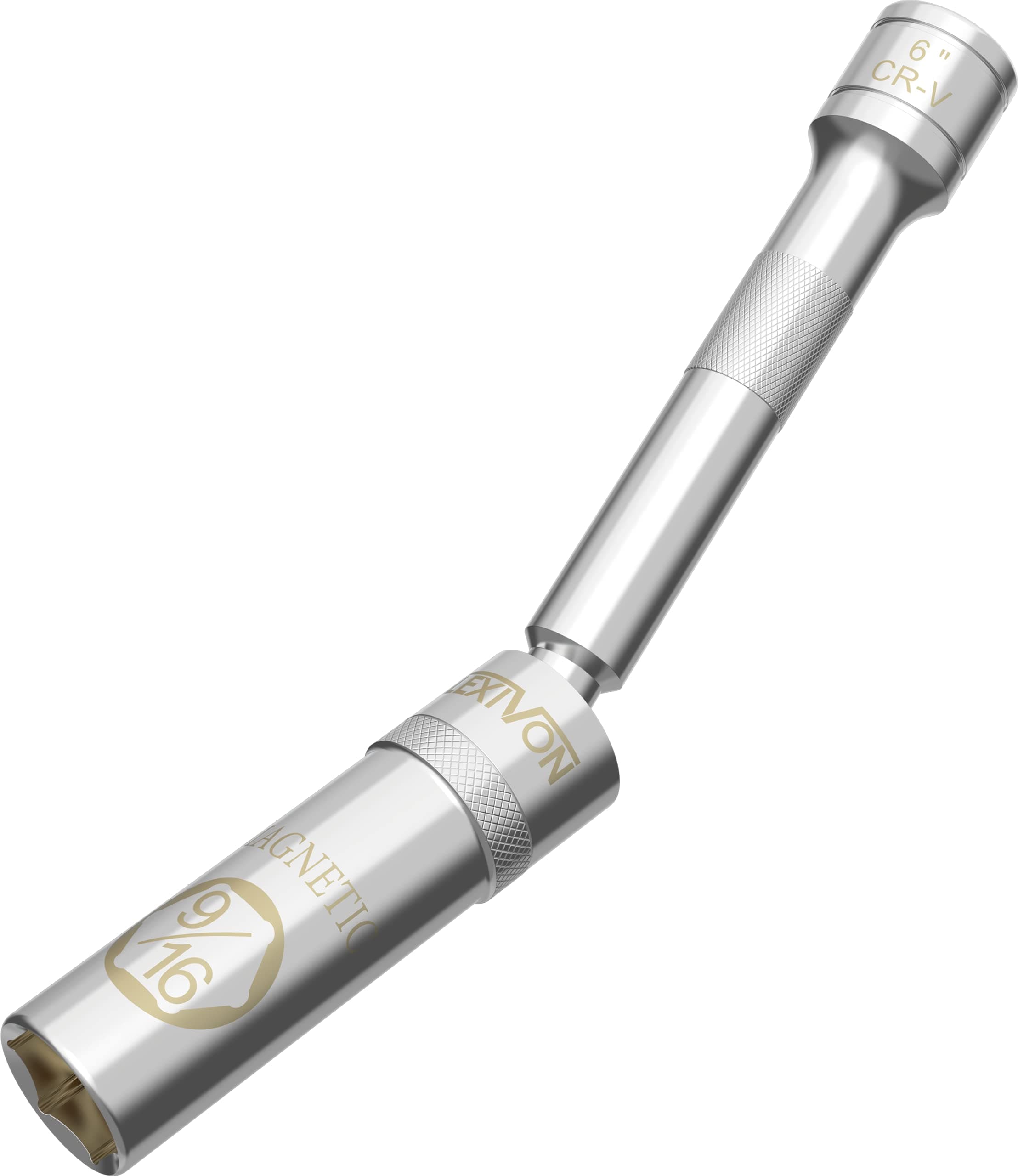 LEXIVON 9/16" Ford F150 Spark Plug Swivel Socket, 3/8" Drive x 6" Total Length | Enhanced Magnetic Design with Thin Wall Socket, Cr-v Steel (LX-123)