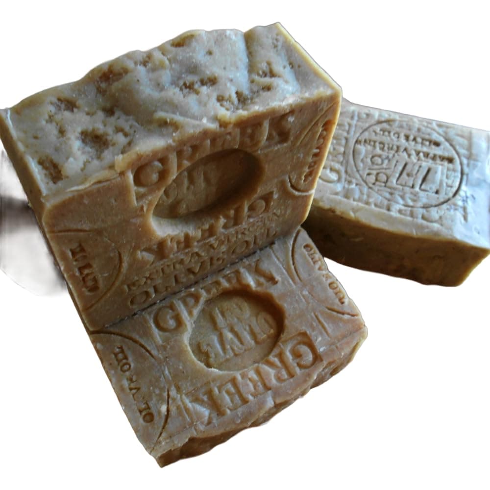 Organic Greek Olive Oil Soap with Mediterranean Sea Salt and Organic Grass-Fed Beef Tallow