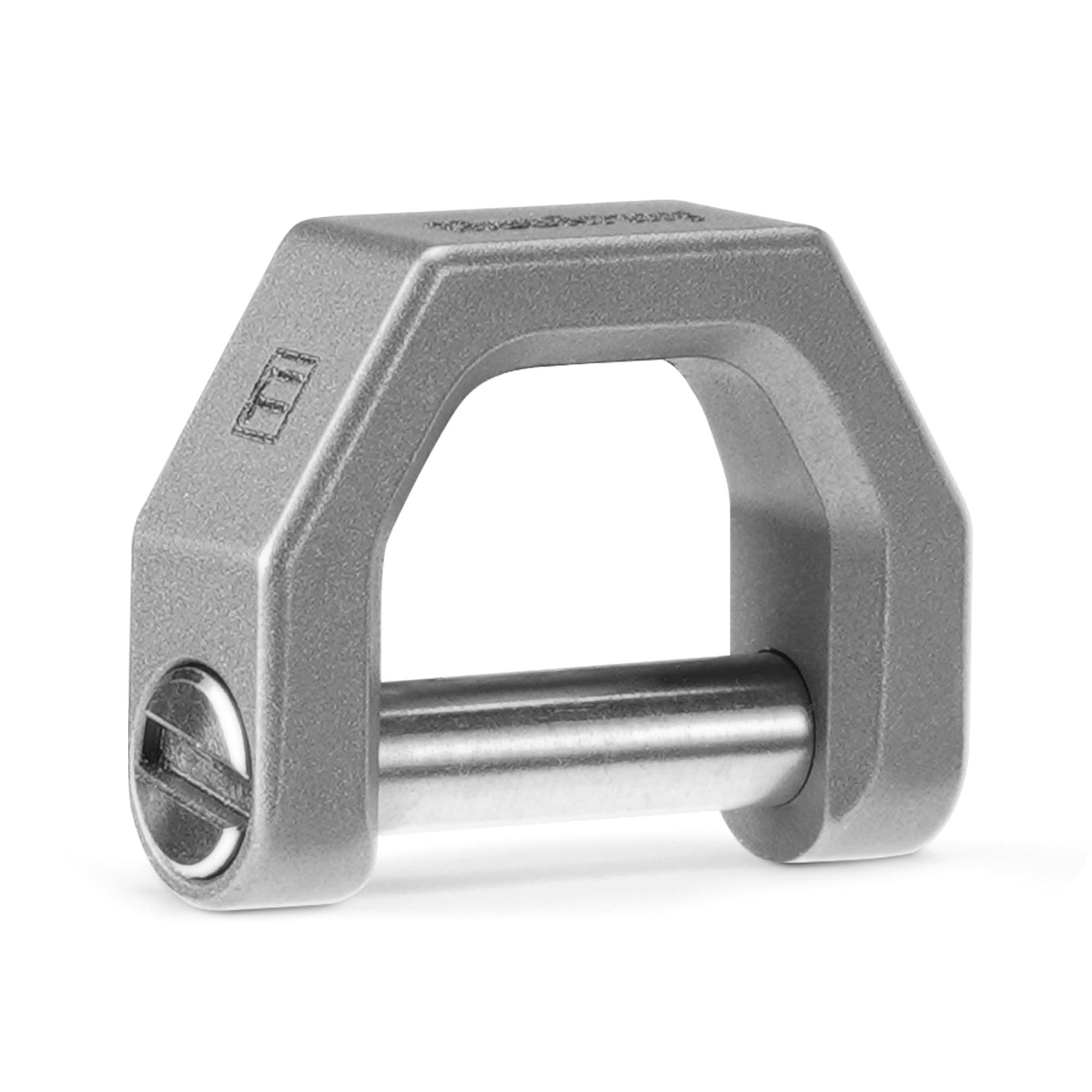 MecArmy CH2 Titanium D Ring Key Holder, Secure Screw-Lock D-Shaped Keychain for Car Key Fobs & EDC Gear, Heavy-Duty Carabiner Alternative (Sandblasted, Small)