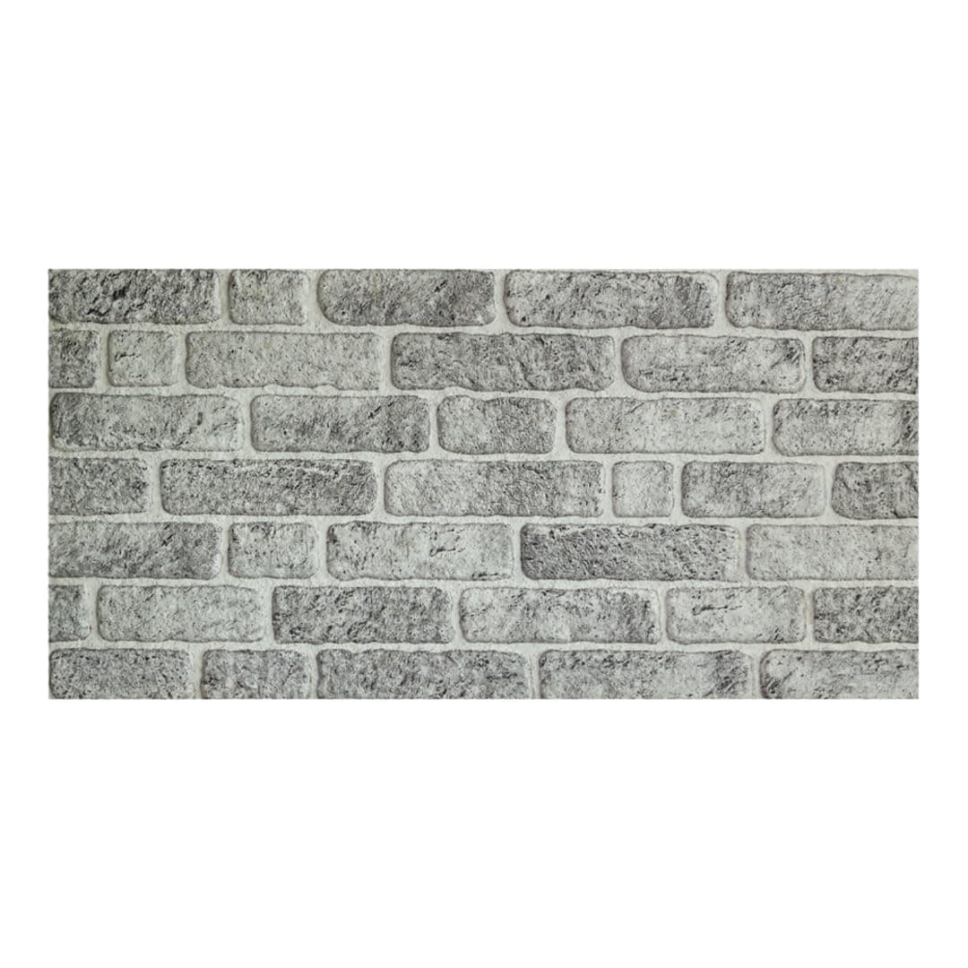 IZODEKOR Wall Cladding Stone Look Polystyrene 3D Wall Panels - Facing Stone Look for Kitchen, Bathroom, Balcony, Bedroom, Living Room, Kitchen Back Wall and Teras, White Grey