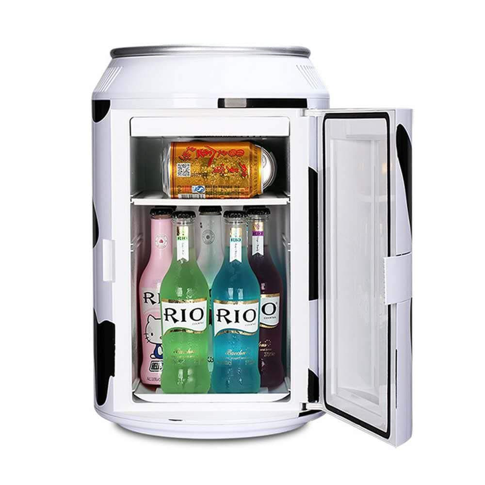 Portable Electric Mini Fridge (11L/12 Can Black/White) Compact Fridge, Thermoelectric Cooler and Warmer (Ship from US),Car Refrigerator,Mini Refrigerater for Home Car RV Bedroom Office Dorm
