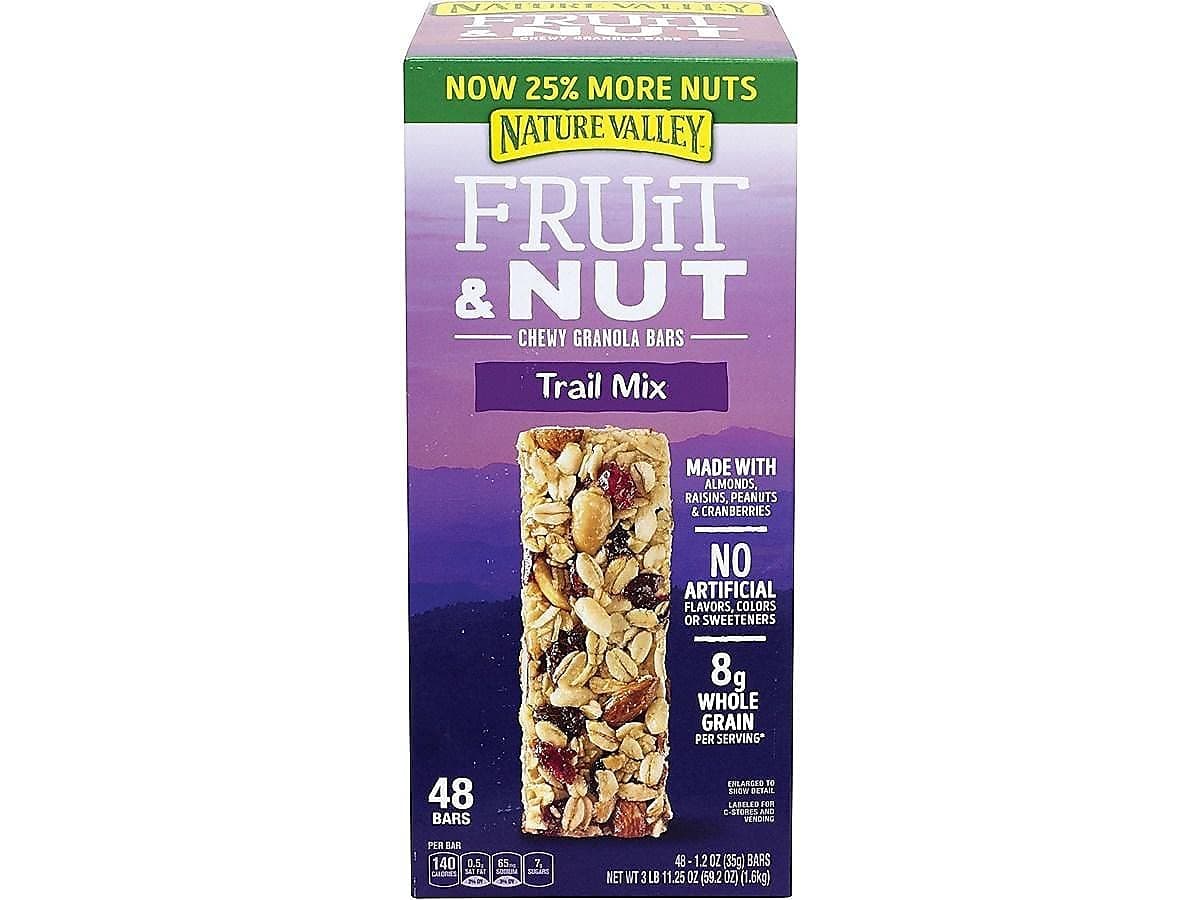 Chewy Trail Mix Fruit and Nut Bars, 1.2 oz. bars, 48-Count