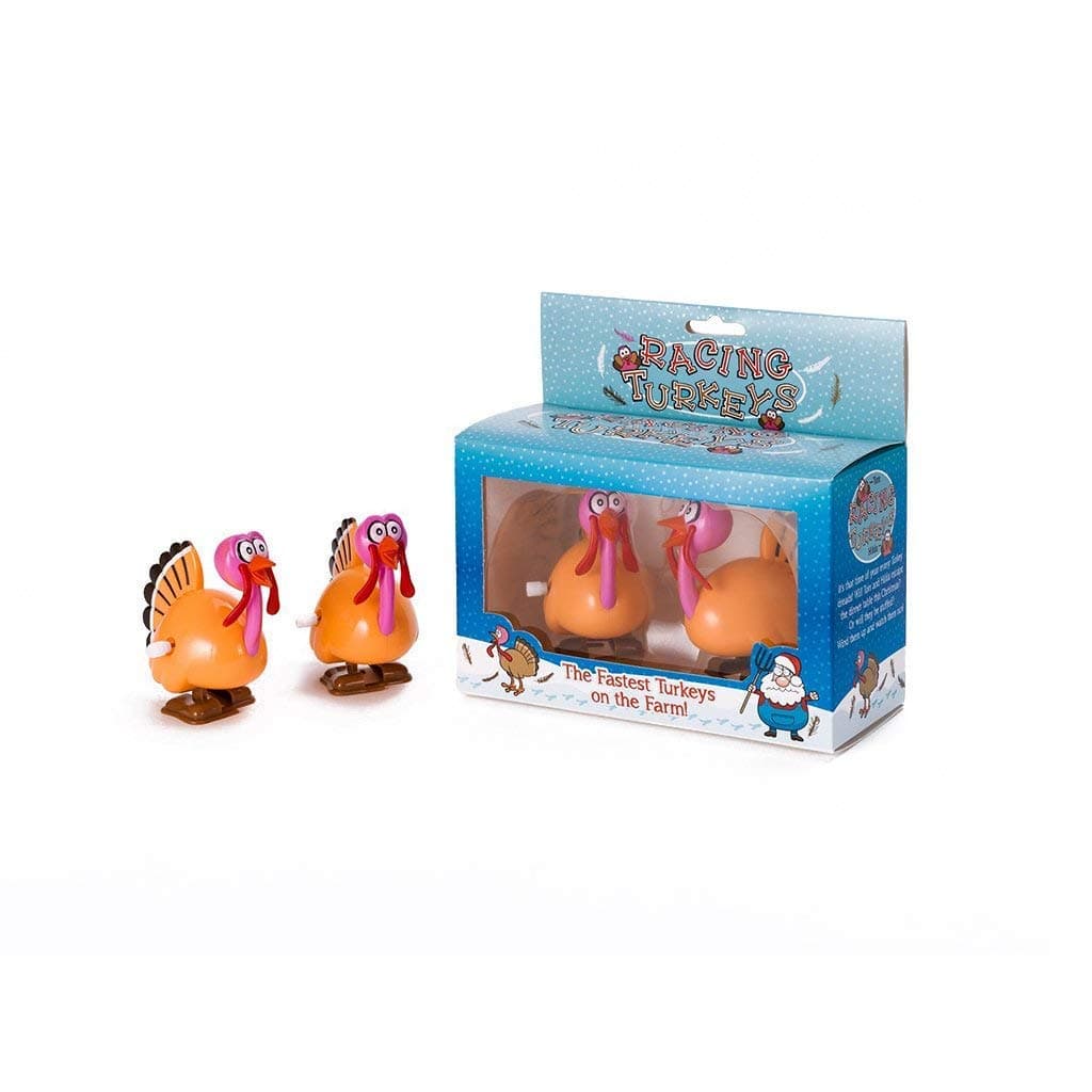 Diabolical Racing Turkeys Funny Christmas Wind Up Toys, Novelty Stocking Fillers for Him or Her, Under 10 Pounds