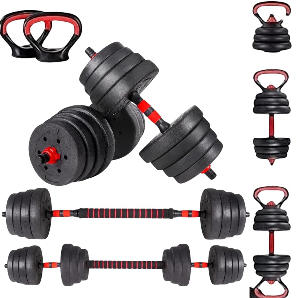 Adjustable Weight Dumbbell Set Free Weights, Connecting Rod,Versatile Functionality - Ideal for Barbell, Kettlebell, Push-ups - Perfect for Weightlifting at Home and Office