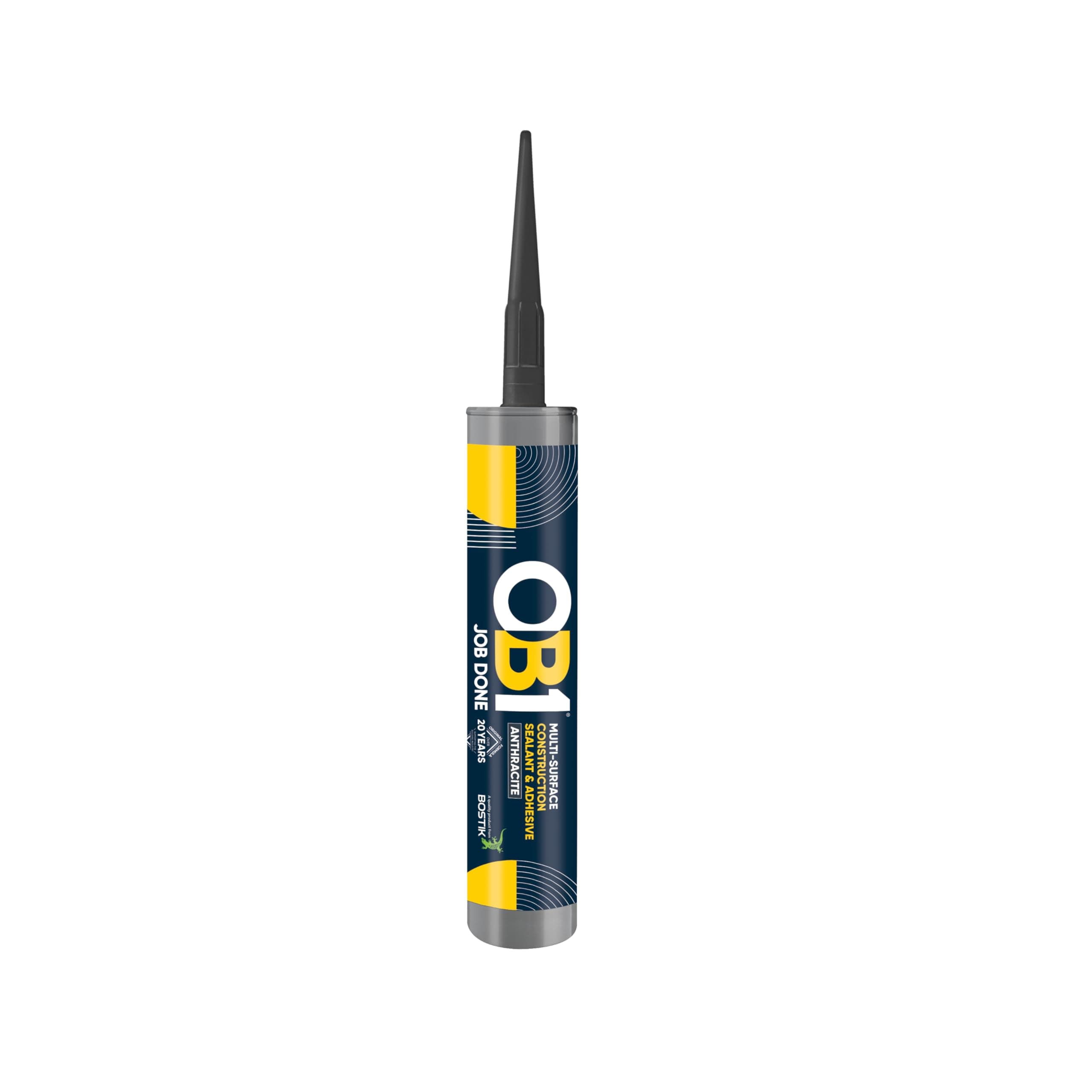 OB1 Multi-Surface Construction Sealant & Adhesive, Excellent Chemical Resistance, Water Resistant, Weather Resistant, Colour: Anthracite
