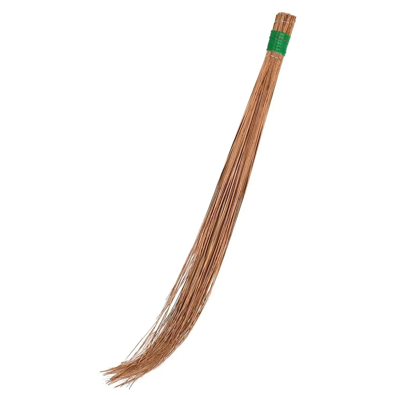 Traditional Coconut Broom Stick Leaf Grass 40 inch Long Broomstick Washable Seekh Jhaadu with Firm & Comfortable Grip Ideal for Wet Surface Cleaning (1 Pc, 400 Gm, Random Colors)