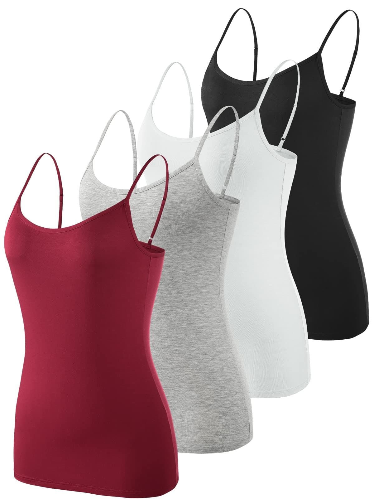 Vislivin Women's Basic Solid Camisole Adjustable Spaghetti Strap Tank Top
