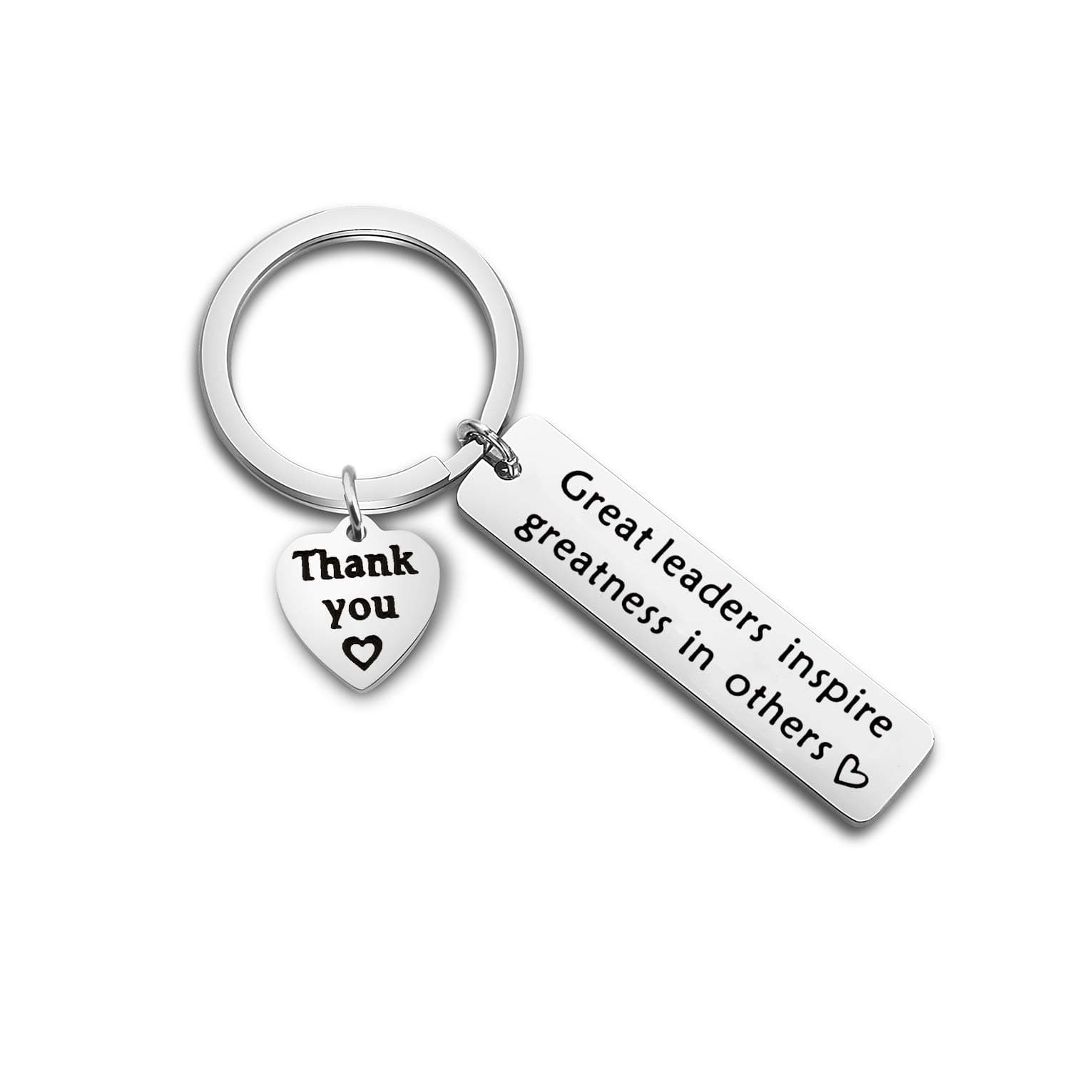 FOTAP Boss Gift Great Leaders Inspire Greatness in Others Keychain Thank You Gift for Supervisor, Mentor (Leader Keychain)