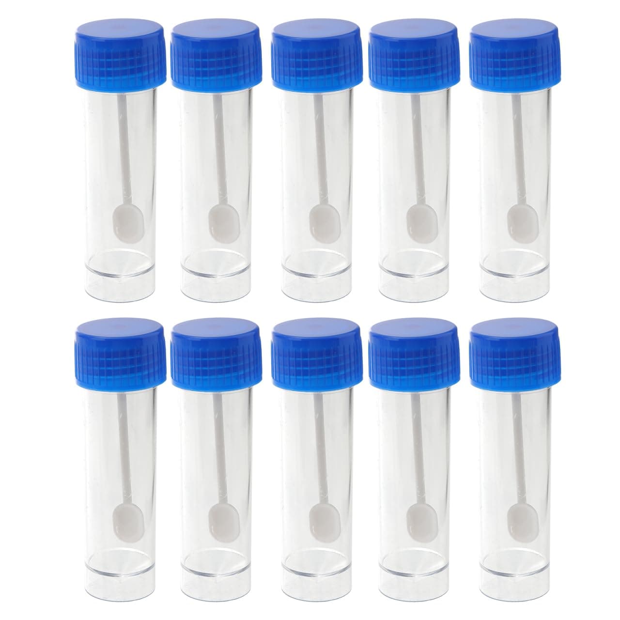 Mikikit Stool Sample Container 10 Pack 3.66 Oz Leak-Proof Specimen Cups with Screw Lids for Medical Laboratory Stool Test Collection and Preparation
