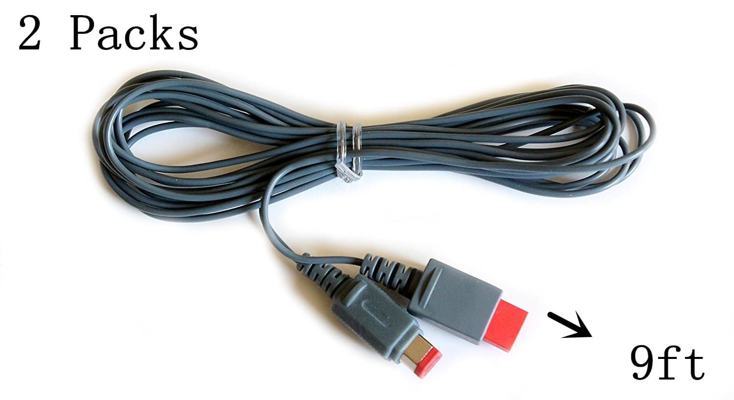 ZYJ-AWASA 2 Packs! 9ft Sensor Bar Extension Cable for Wii Wii U