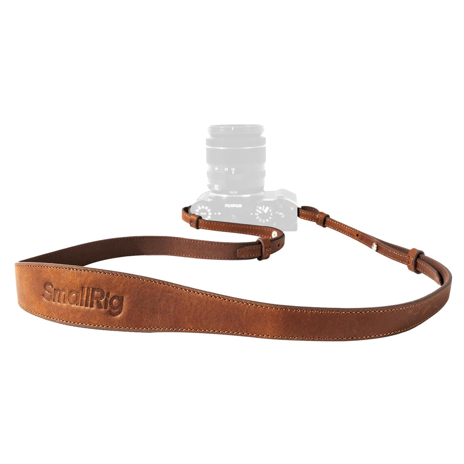 – SMALLRIG Universal Leather Camera Neck Shoulder Strap for DSLR, Adjustable 100 to 110cm (39 to 43in), Max Load 10kg (22lb), Ergonomic Shoulder Support for Travel/Vlogging