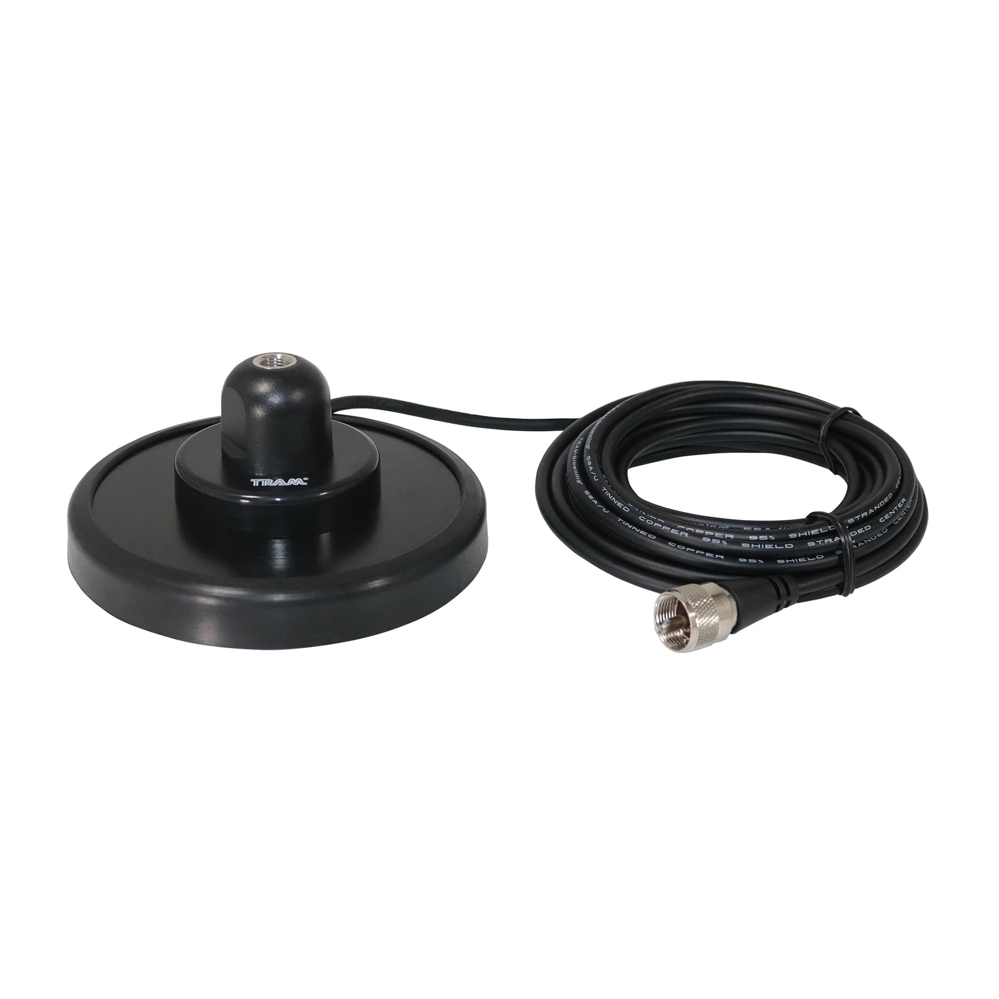 Browning 240-B 5-Inch Black Steel NMO Magnet Mount with RG58 Coaxial Cable and UHF PL-259 Connector
