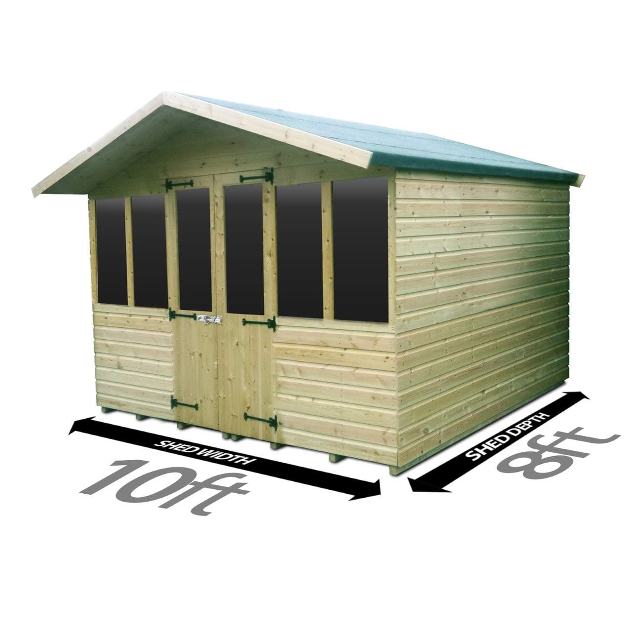 Total Sheds 10ft (3m) x 8ft (2.4m) Summer House Cabin Supreme Cabin