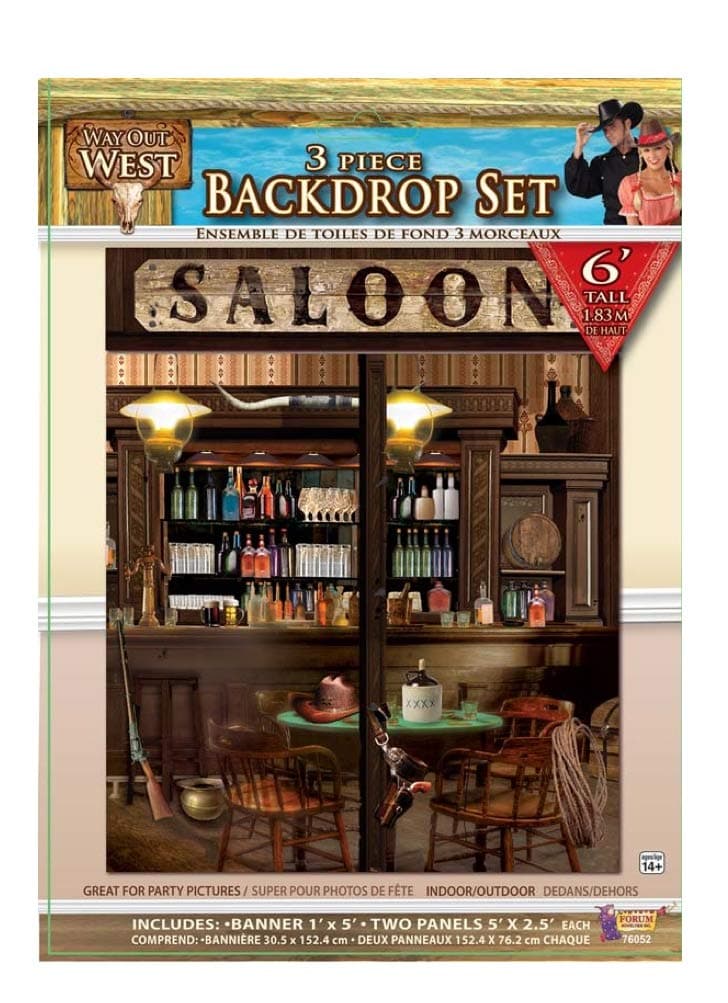 Forum Novelties Way Out West Back Drop Set, Multi-Color, One Size