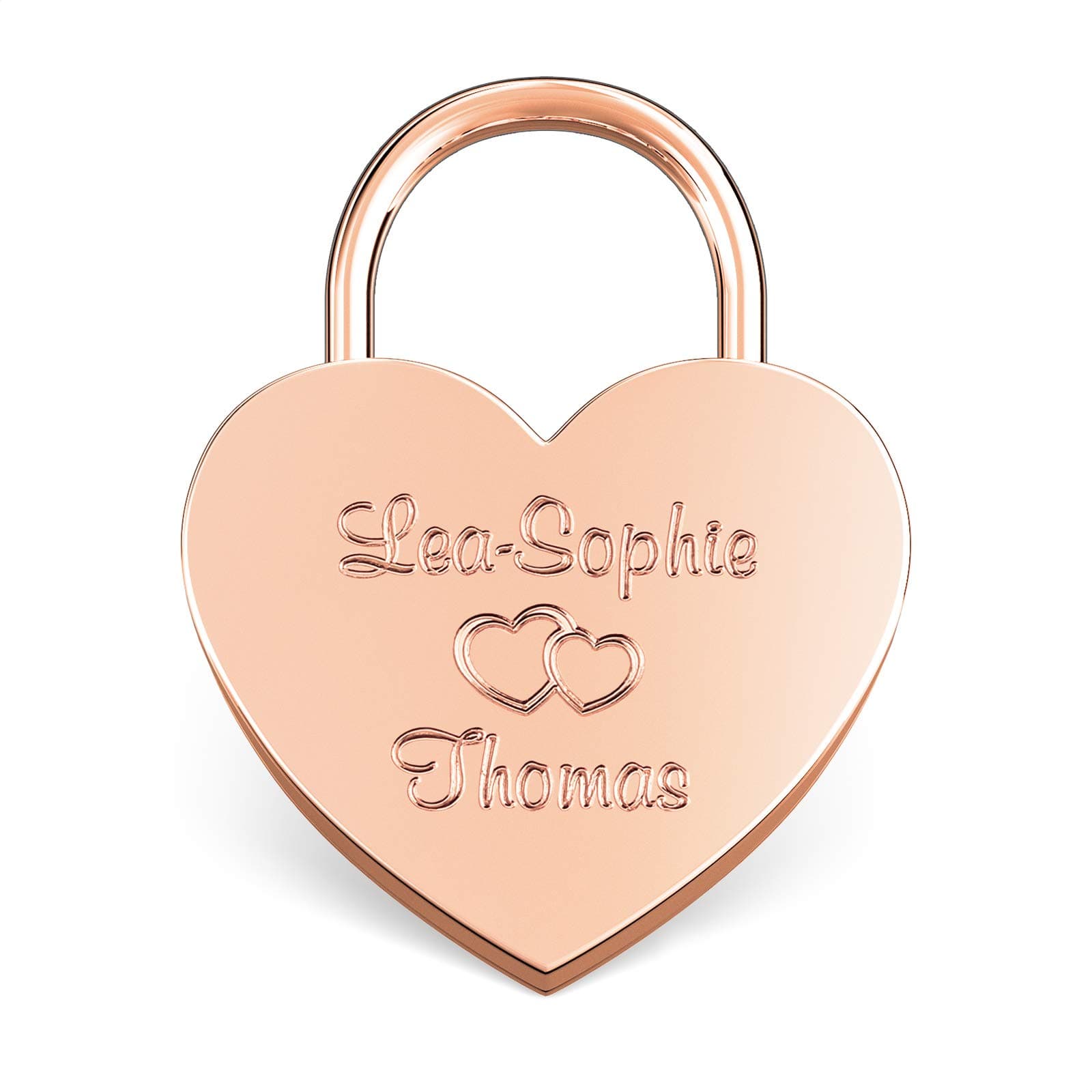 LIEBESSCHLOSS-FACTORY Engraved Heart Padlock Rosé-Gold, Gift-Box and Much More… Get Your Customized Love-Lock Now!