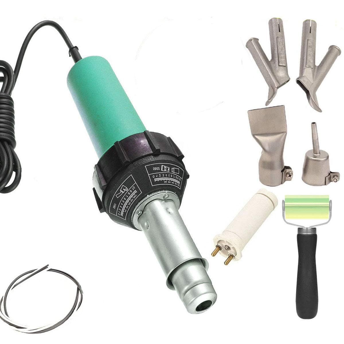 BeyondLife Beyondlife Plastic Hot Air Welder Heating Gun PVC Vinyl Rod Welding Hot Gas Pistol Tool 1600W