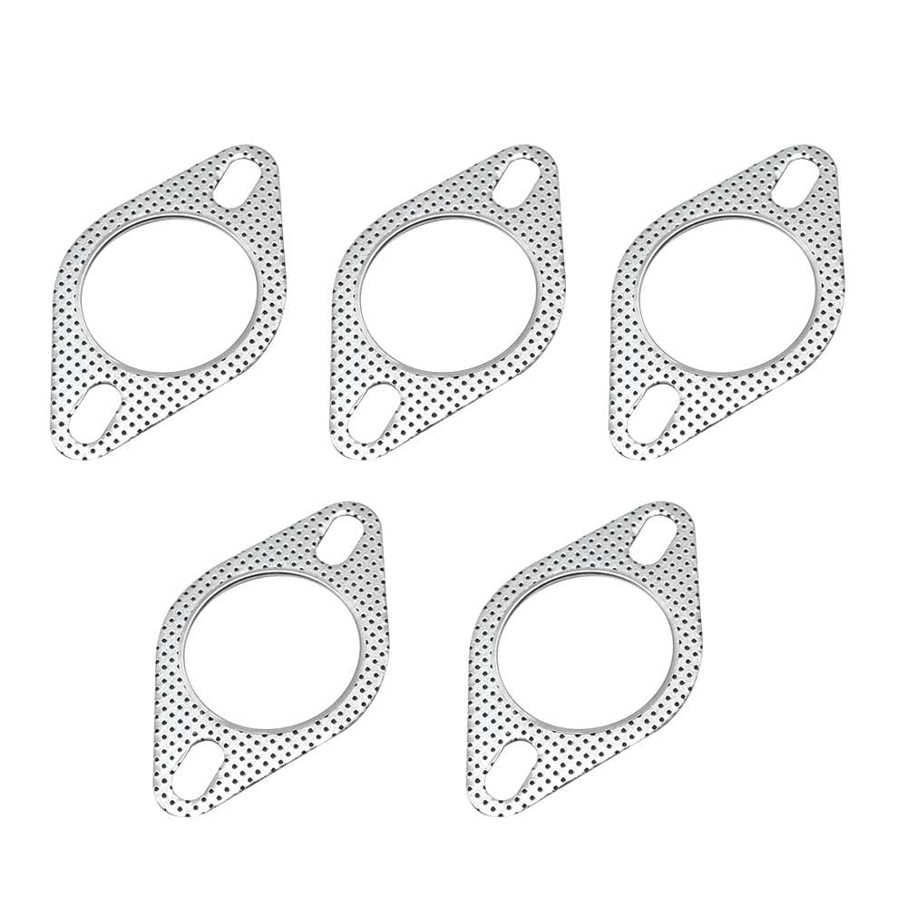 Pipe Exhaust Flange Gasket, 2.5" Aluminium Alloy Exhaust Header Down Pipe Manifold Collector Flange Gasket 2 Bolt