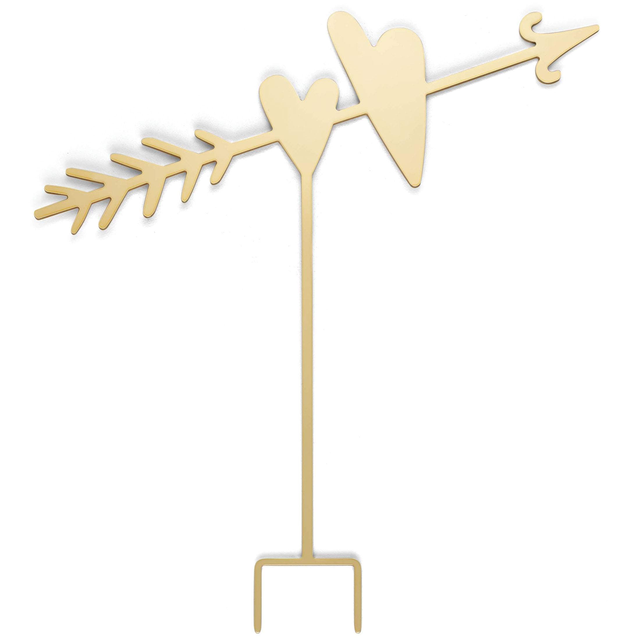 Kate Spade Two Hearts Cake Topper, 0.90 LB, Metallic