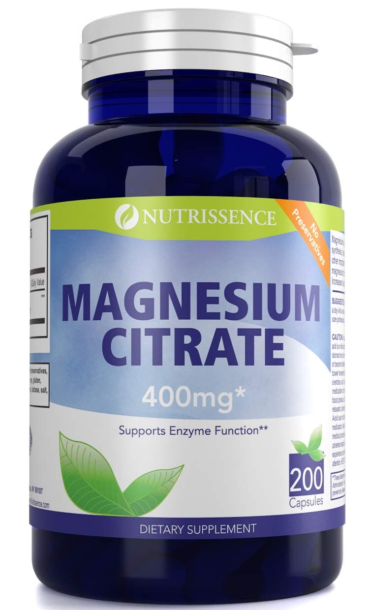Magnesium Citrate 400mg 200 Capsules - Nutrissence