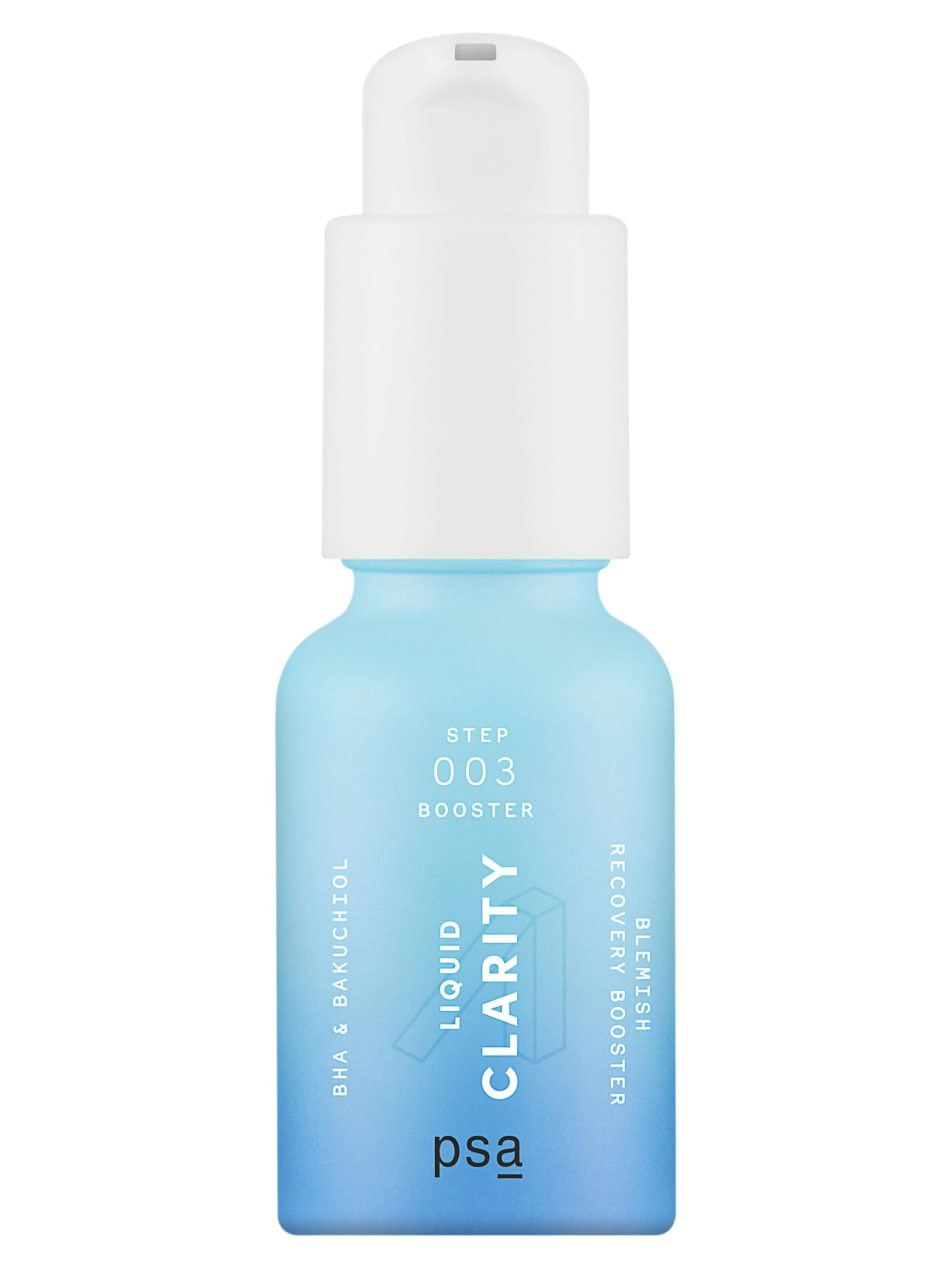 PSA LIQUID CLARITY BHA & Bakuchiol Blemish Recovery Booster: Pore-Refining Serum Booster with 2% BHA, 1% Bakuchiol, 2% Zinc PCA, and Licorice Root Extract. 15 ml/ 0.5 oz