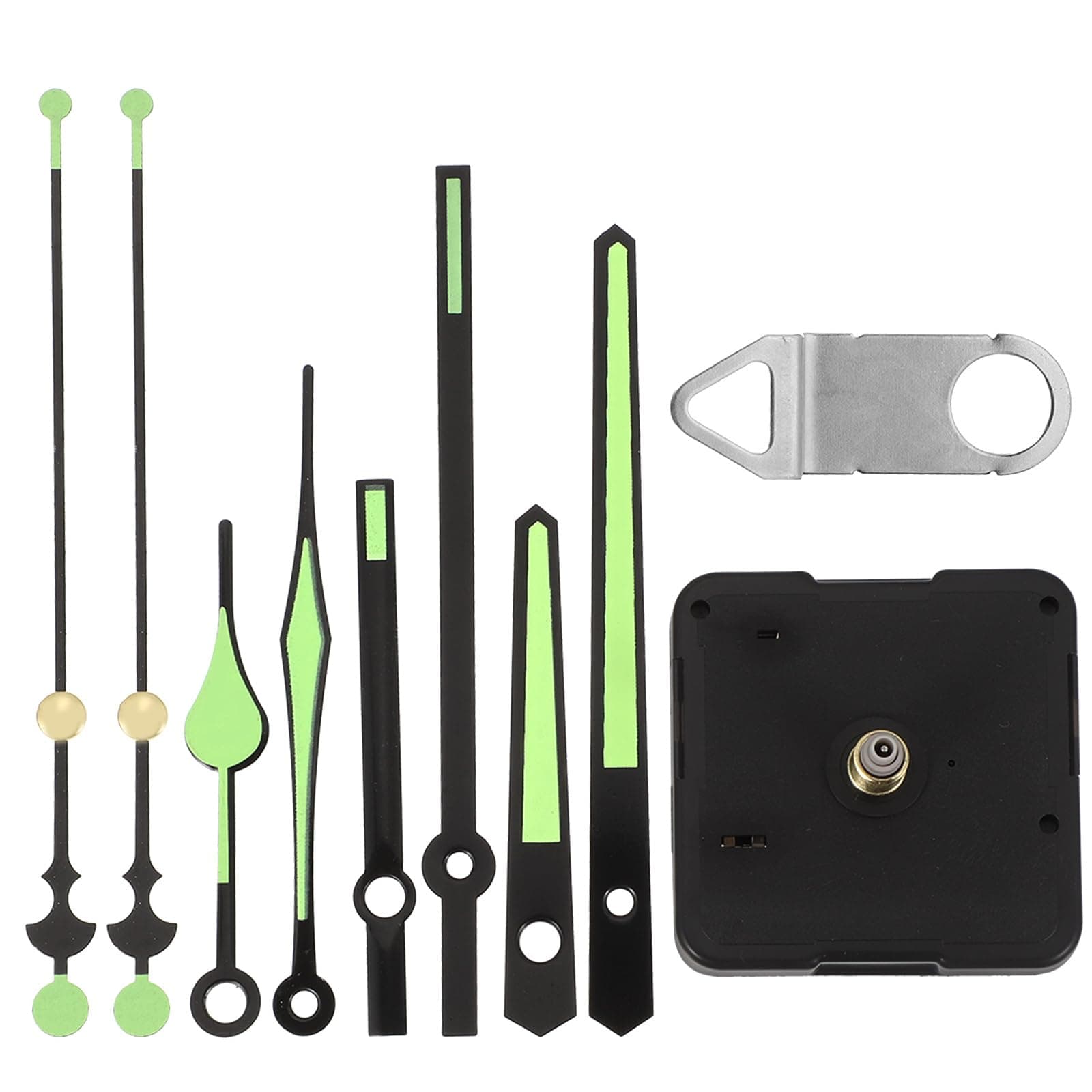 Luminous Clock Movement with Glow in The Dark Hands Battery Operated Clock Mechanism Replacement for Wall Repair DIY Kit