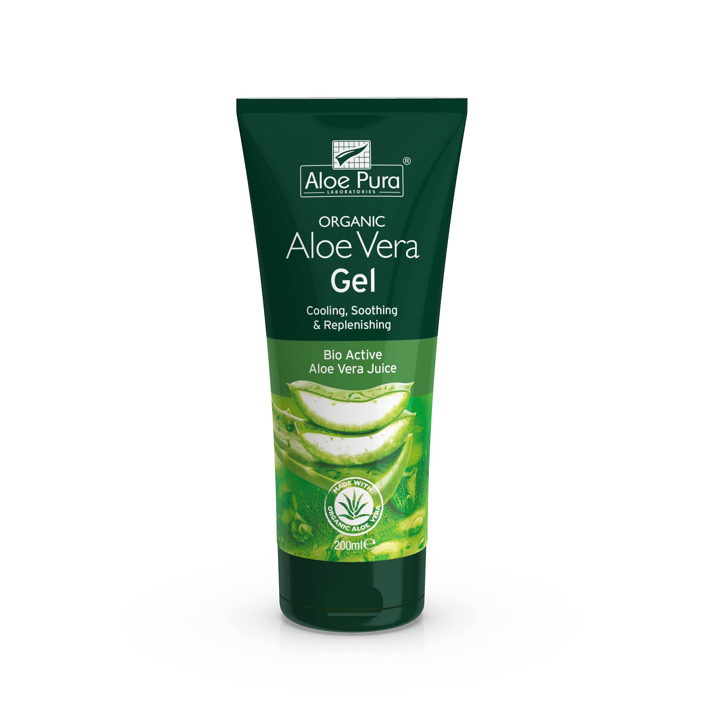 Aloe Pura Organic Aloe Vera Gel, Natural, Vegan, Cruelty Free, Paraben and SLS Free, Cooling, Soothing, 200 ml (Pack of 1)
