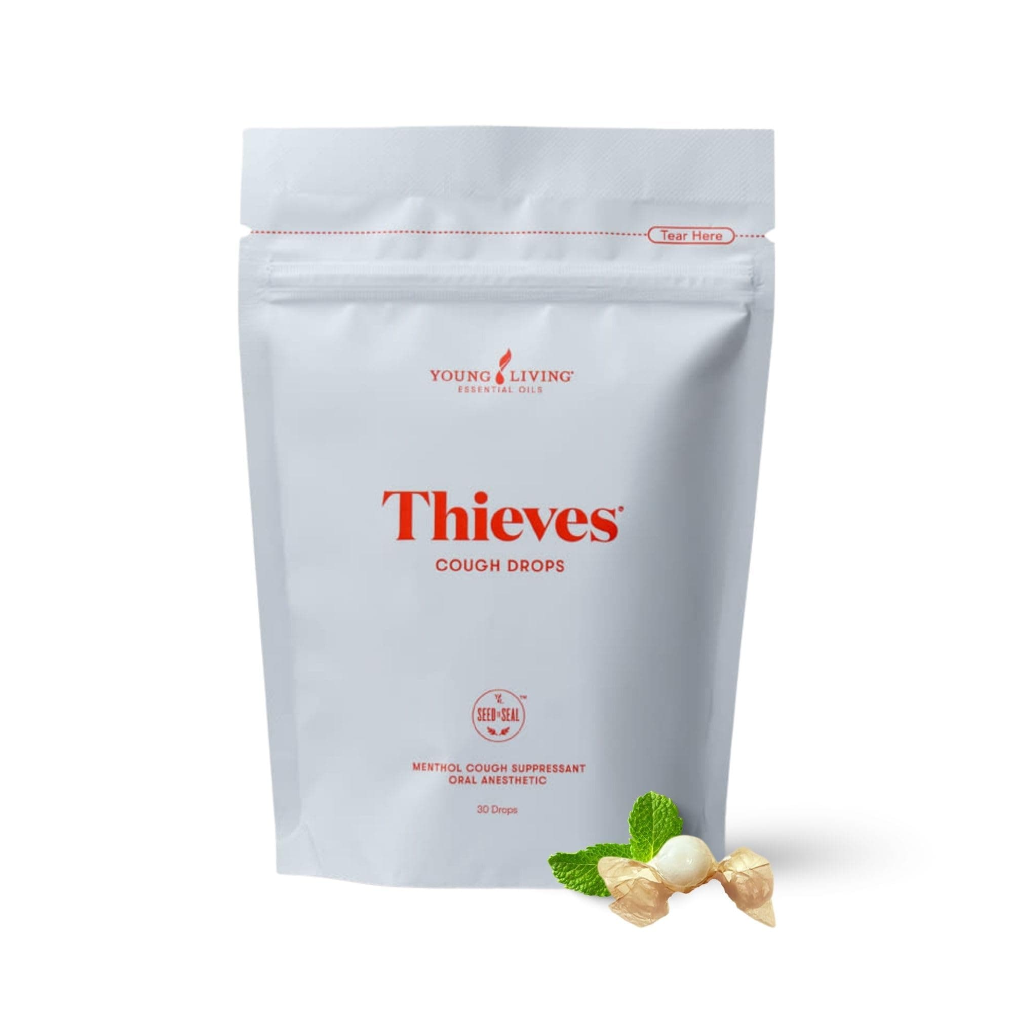 Thieves Cough Drops 30 Ct Essential Oil Infused by Young Living Essential Oil