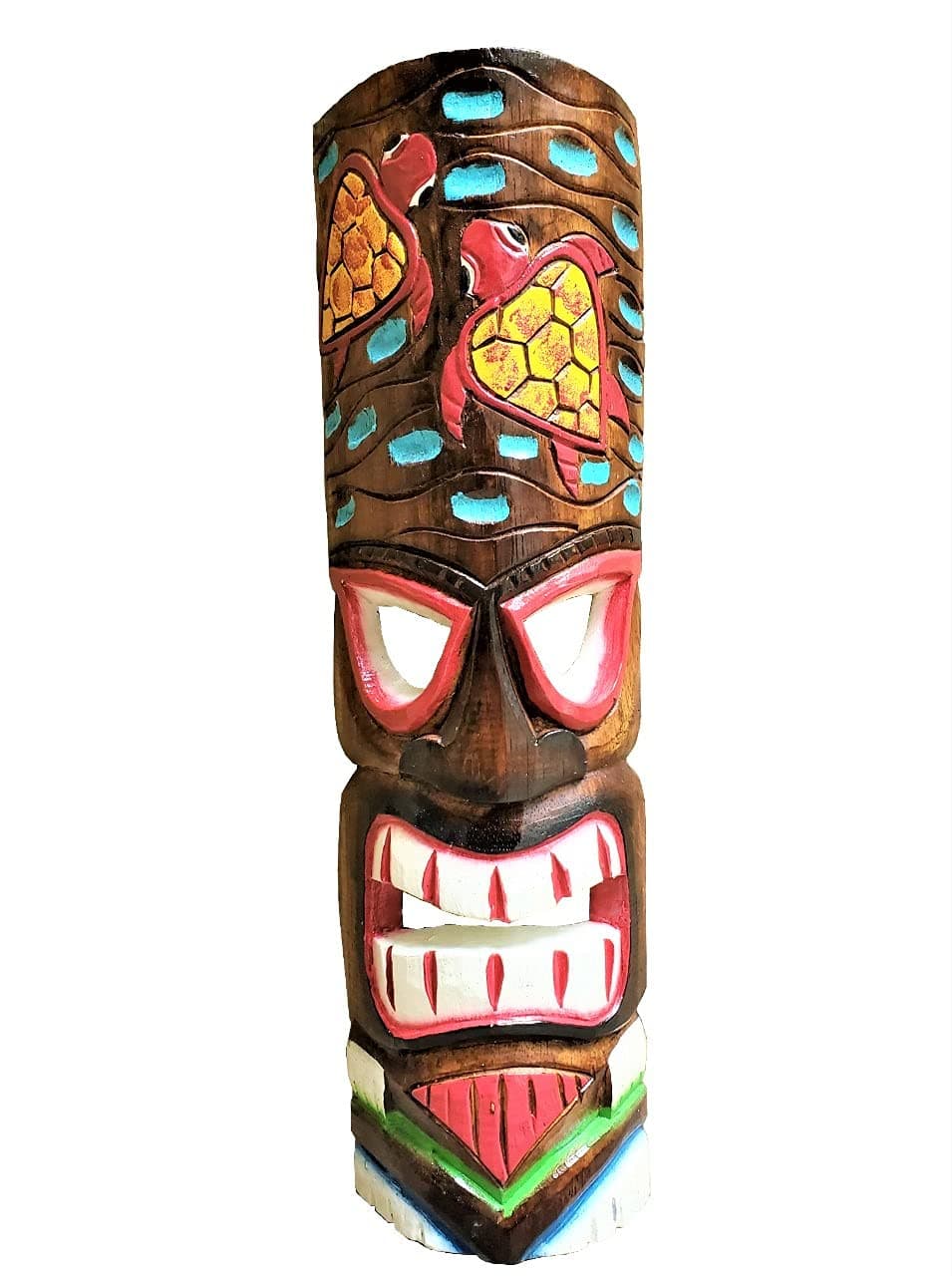 All Seas Imports 20" Multi-Color Vibrant Hawaiian Beach Luau Style Wall Decor Tiki Mask!
