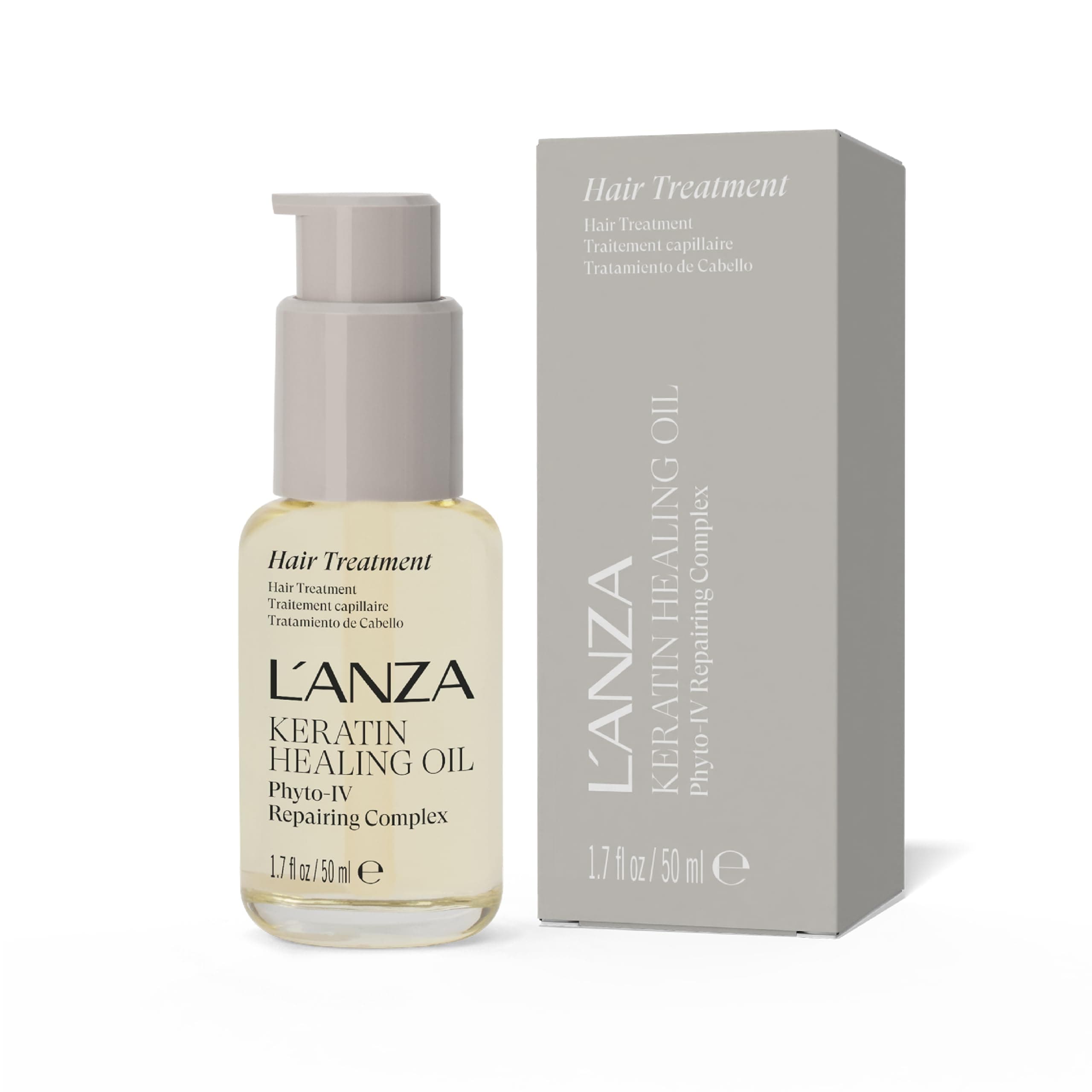 L'ANZA Keratin Healing Oil Treatment – Restores, Revives, and Nourish Dry Damaged Hair & Scalp, With Restorative Phyto IV Complex, Protein and Triple UV Protection (1.7 Ounce)