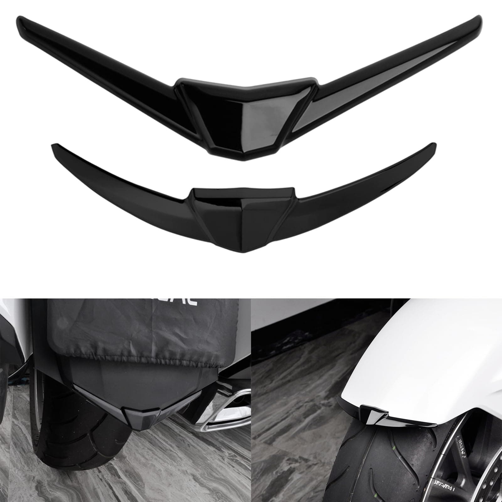 PANICAL Motorcycle for Honda Gold Wing 1800 F6B GL1800 Black Decorative Cover Accessories 2018 2019 2020 2021 2022 2023 2024 2025 2026 (Black Front and Rear Fender Decoration)