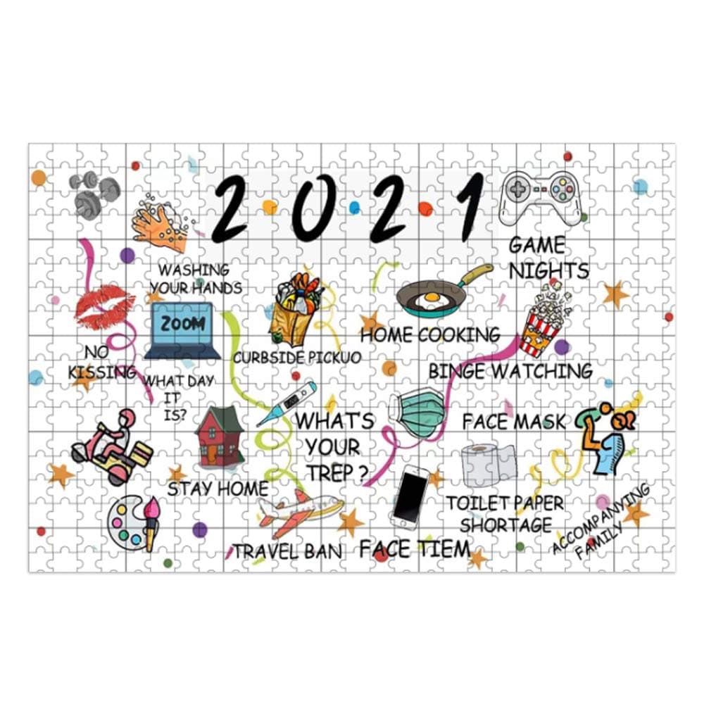2020 Commemoration Jigsaw Puzzle, 1000Pcs 2020 Commemorative Jigsaw Puzzle Pandemic for Adults Kids Educational Toy Best Gift for Family Stress Relief Game Collection Home Decorations