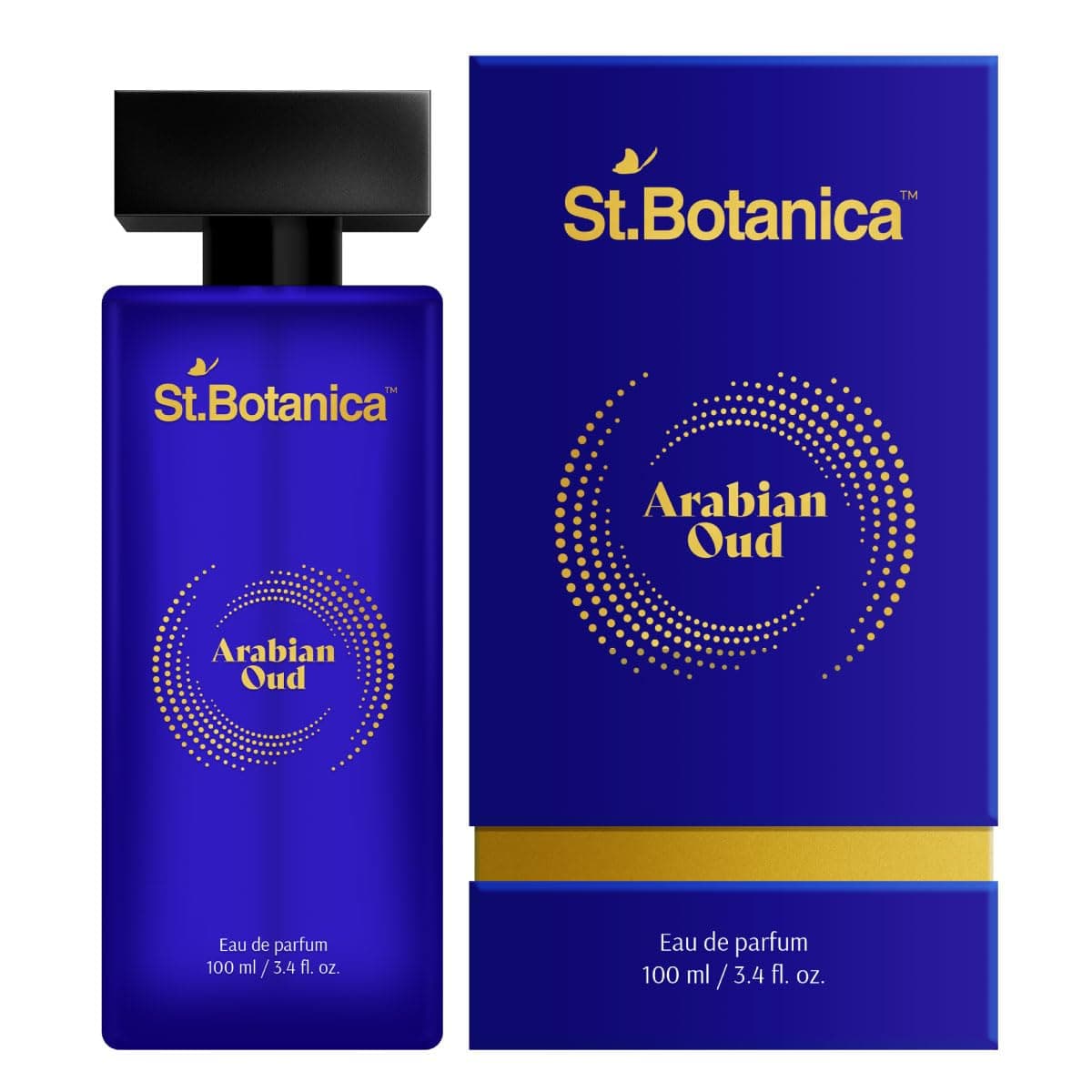 St.Botanica Luxury Arabian Oud Perfume | Luxury Perfume For Men | Long Lasting Perfume With Lemon Italian, Cedarwood & Labdanum Smoky, Citrus & Warm Scent | Eau De Parfum | Long Lasting EDP Fragrance Scent | 100 ml