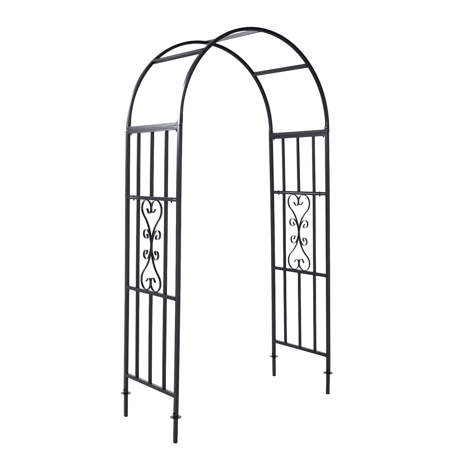 Fameil Fameill Metal Wedding Arch,Garden Arch Arbor,Pergola Arbor Garden Climbing Plants Bridal Party Decoration Arbor Firm & Rust Proof