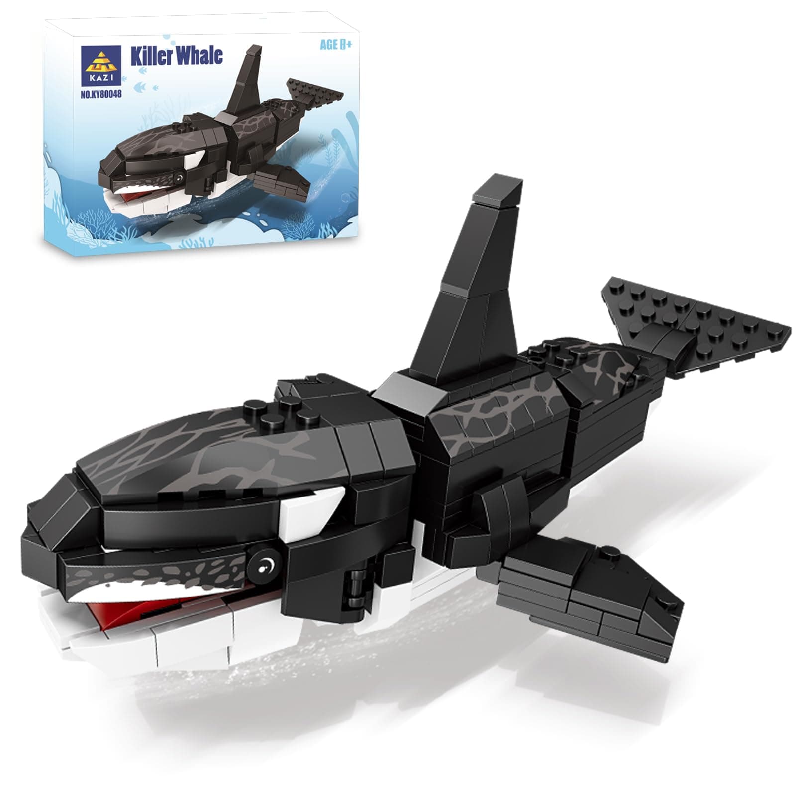 KAZI Orca Toys Building Blocks,Deep Sea Creatures Building Toy Sets,Ocean Animal Toys for Kids Ages 8 9 10 Plus,STEM Building Toys for Boys Girls,Party Favors,Christmas Birthday Easter Gift