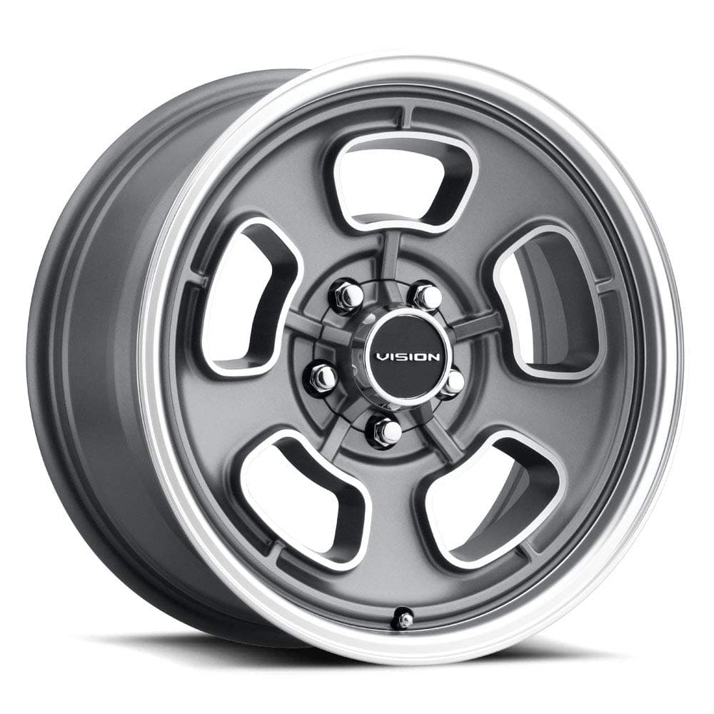Vision 148 Shift 15x8 5x4.75" +0mm Gunmetal/Machined Wheel Rim 15" Inch