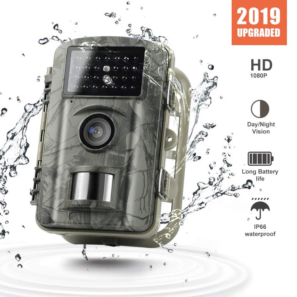 Trail Cameras with Night Vision Motion Activated Waterproof IP66 Upgraded 12MP HD Scouting Hunting Camera with Latest 940nm Infrared LEDs 0.4S Trigger
