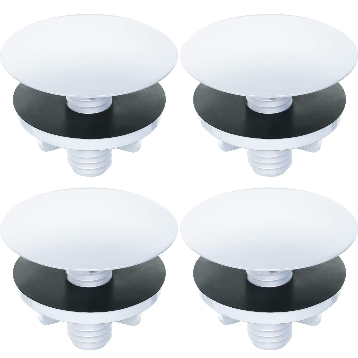 WILLBOND 4 Pieces Kitchen Sink Hole Cover Faucet Cap Kitchen Sink Tap Hole Plate Stopper Cover Blanking Metal Plug