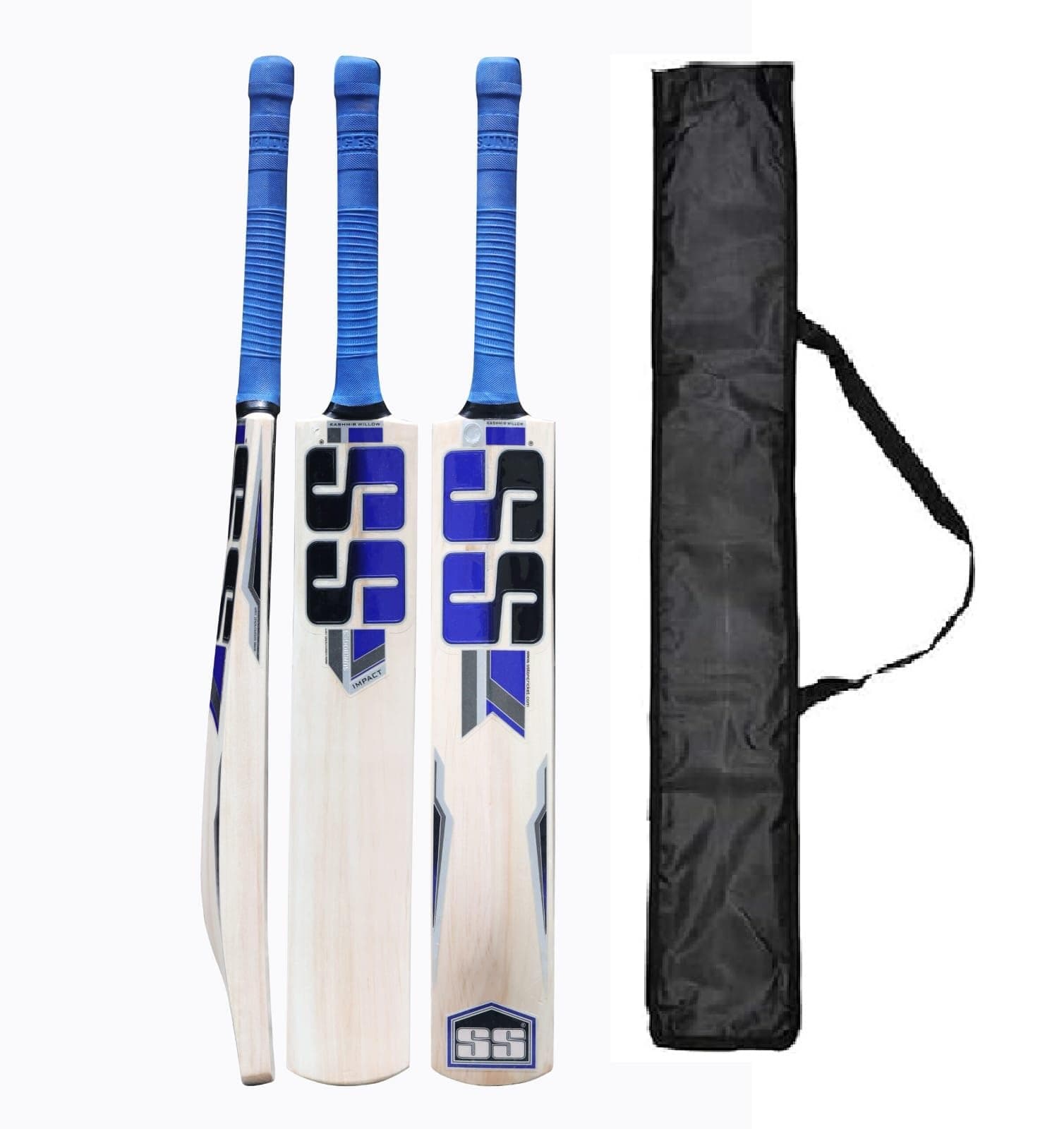BA SPORTS Super Strock Popular Willow Cricket Bat Full Size Short Hand 33.5 Inch Designed for Precision with Bat Cover (Blue)