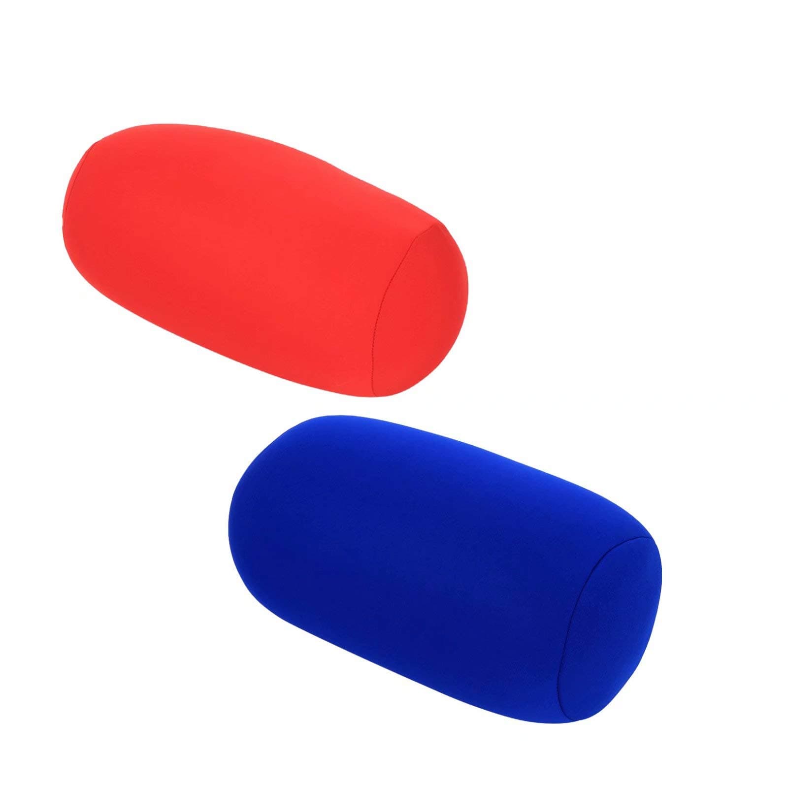 ASkinds2 Pcs Cylindrical Pillow Comfortable Roll Pillow Microbead Jelly Bean Bed Pillow Tube Pillow Cushion for Head, Neck, Back Support